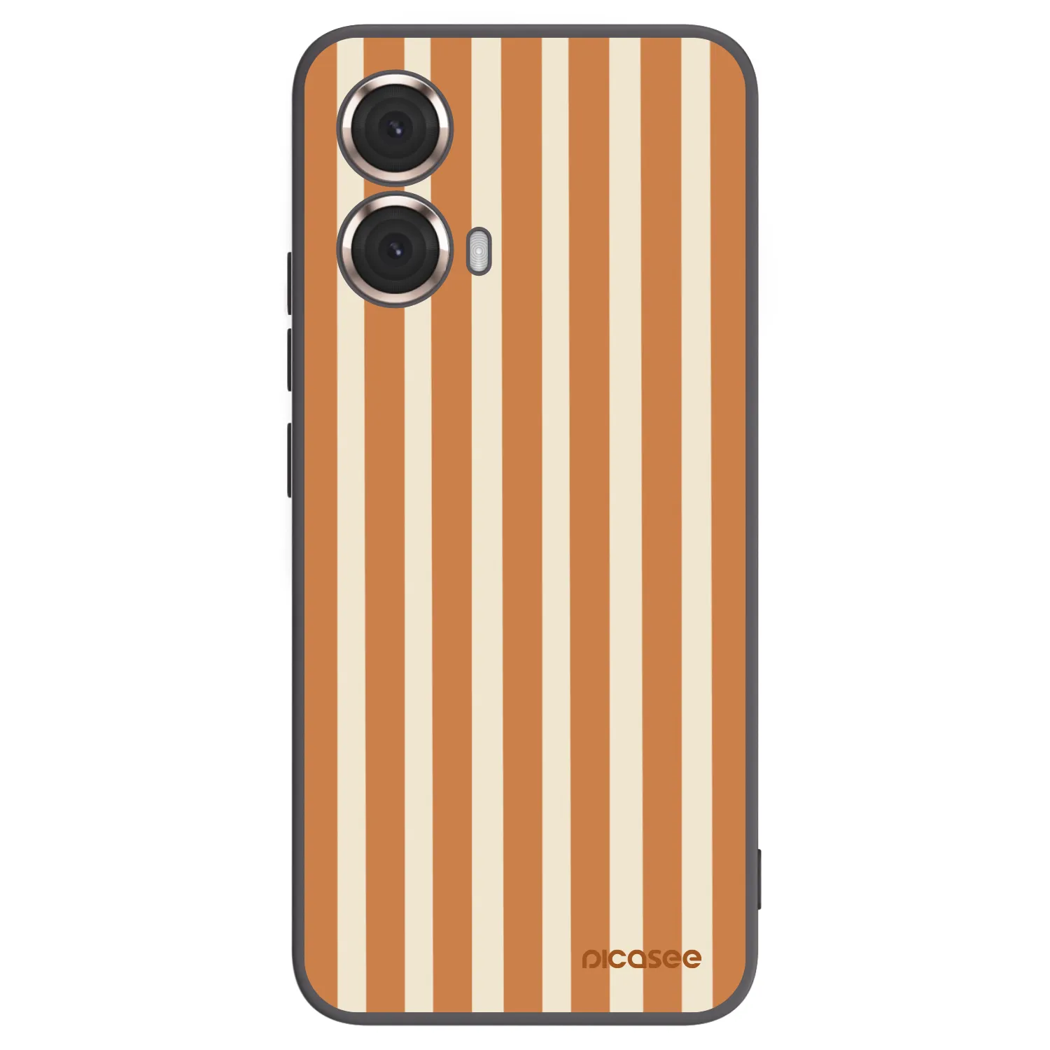 Picasee crna silikonska maskica za Motorola Moto G85 - Orange lines