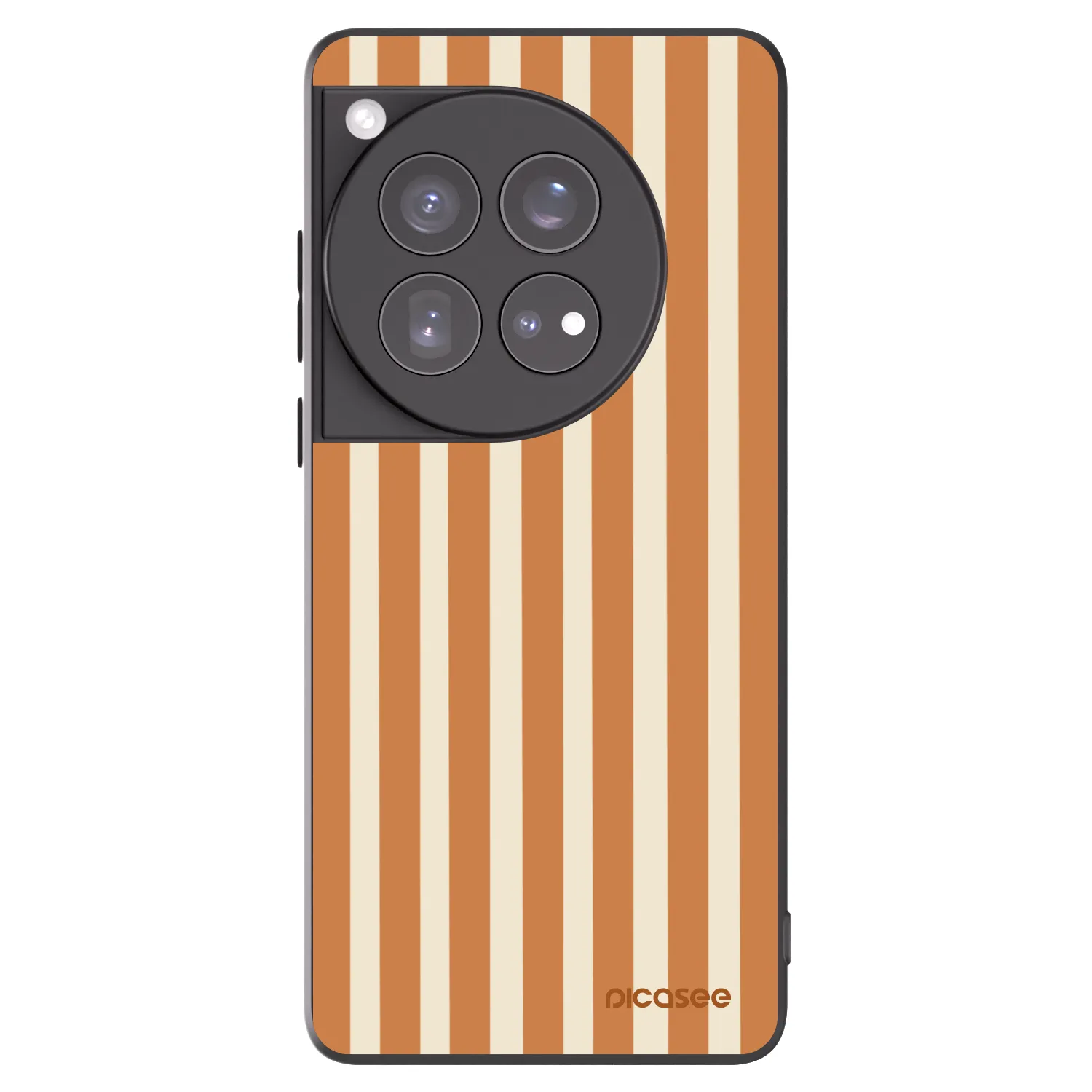 Picasee crna silikonska maskica za OnePlus 12 5G - Orange lines