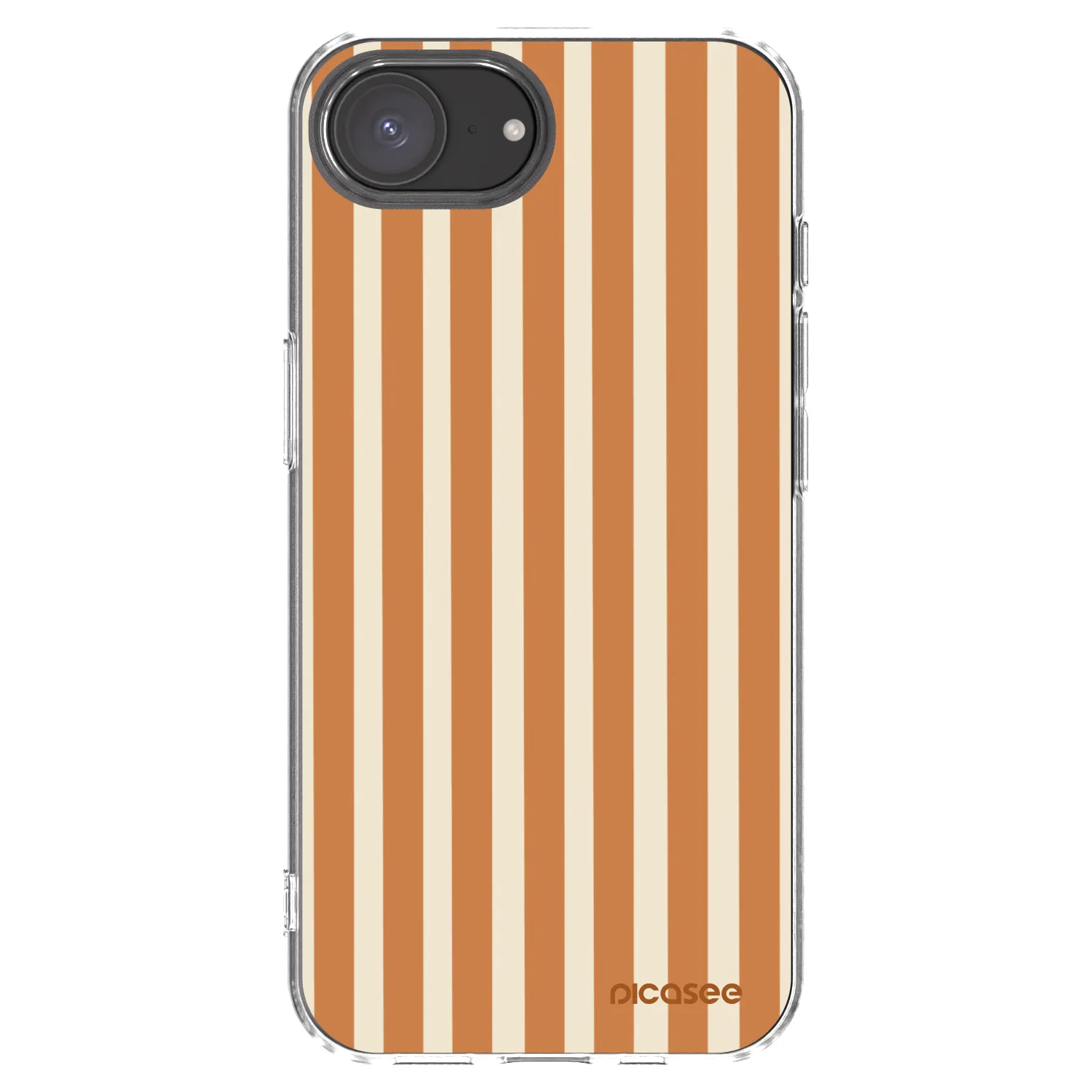 Picasee silikonska prozirna maskica za Apple iPhone 16e - Orange lines