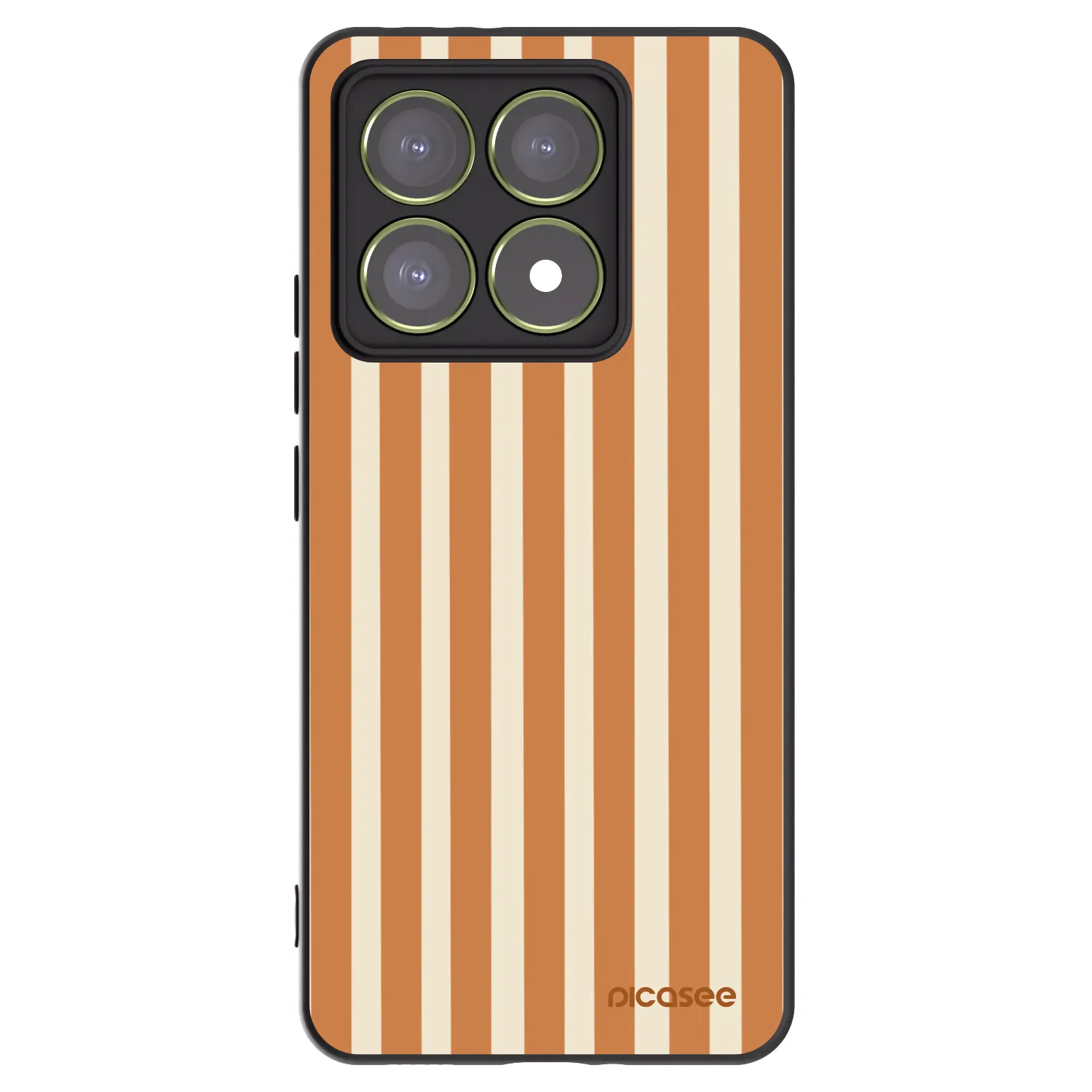Picasee crna silikonska maskica za Xiaomi 14T - Orange lines