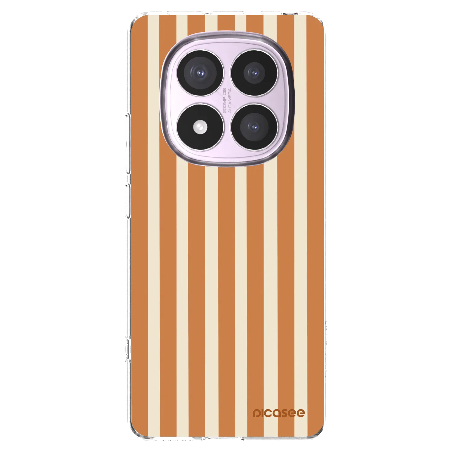 Picasee silikonska prozirna maskica za Xiaomi Redmi Note 14 Pro 5G - Orange lines