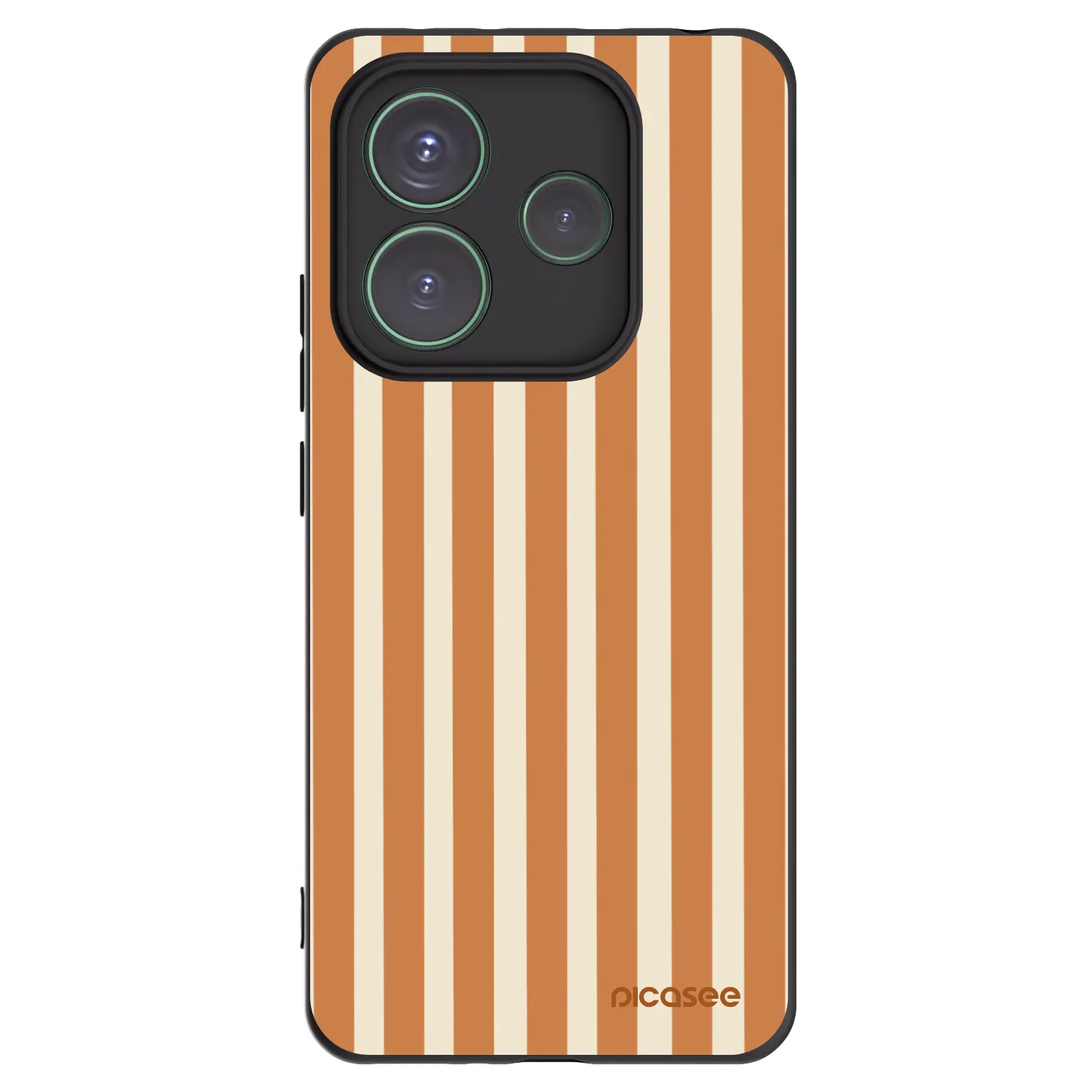 Picasee crna silikonska maskica za Xiaomi Redmi Note 14 5G - Orange lines