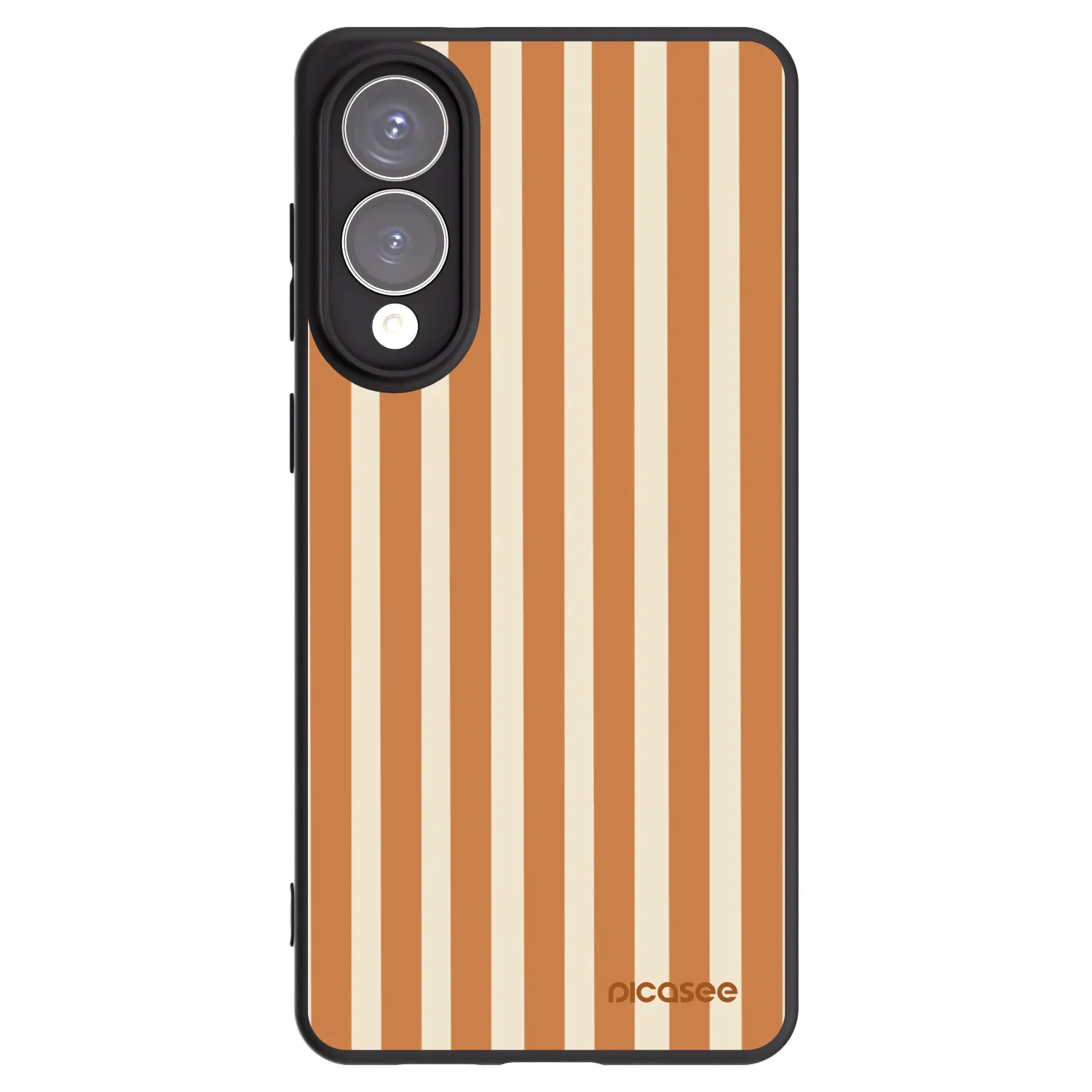 Picasee crna silikonska maskica za Samsung Galaxy S25 Edge 5G - Orange lines