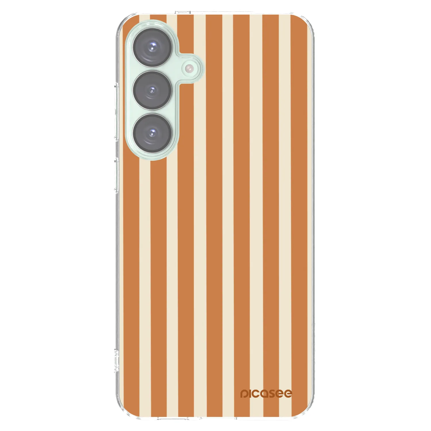 Picasee silikonska prozirna maskica za Samsung Galaxy S25+ 5G - Orange lines