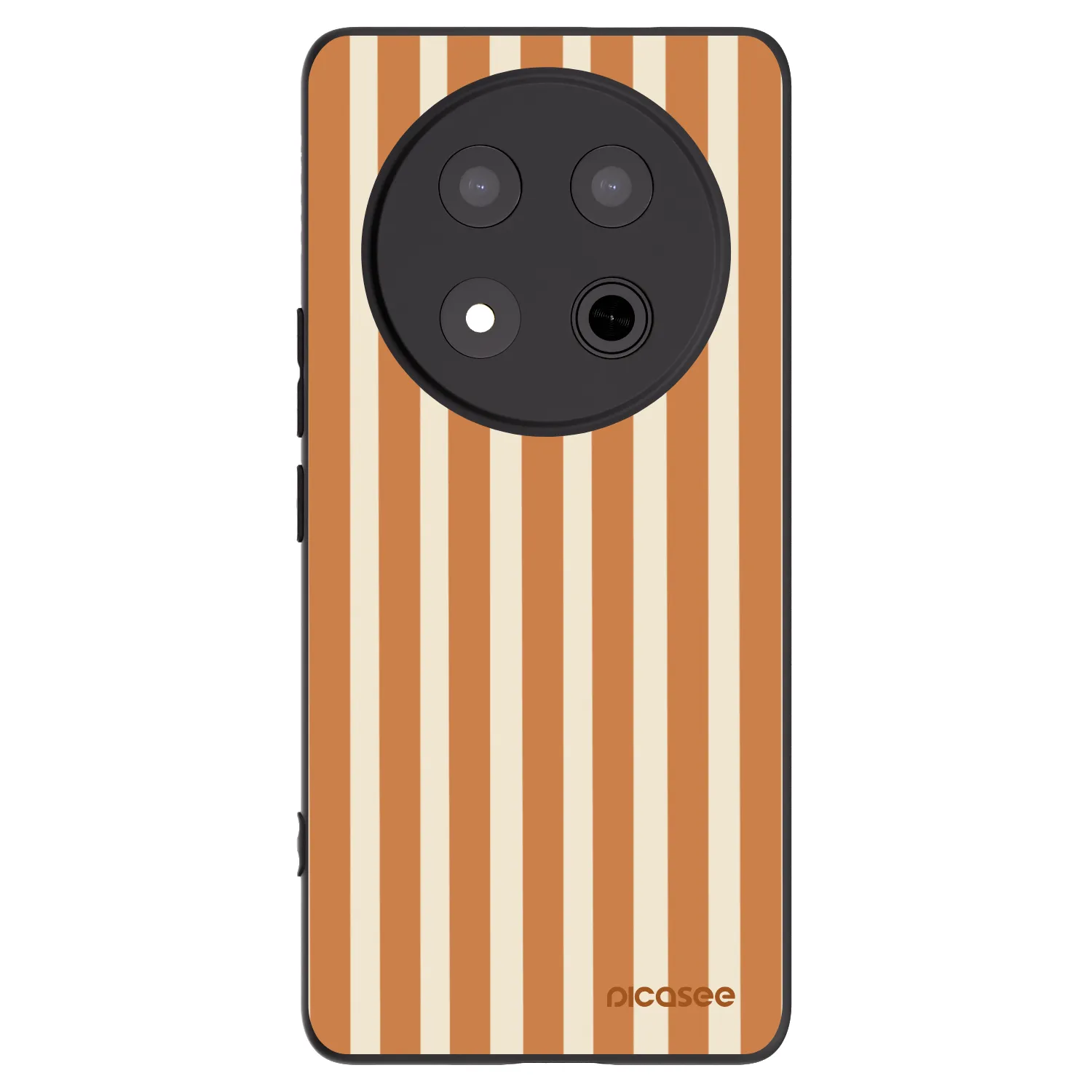 Picasee crna silikonska maskica za Honor Magic7 Lite 5G - Orange lines