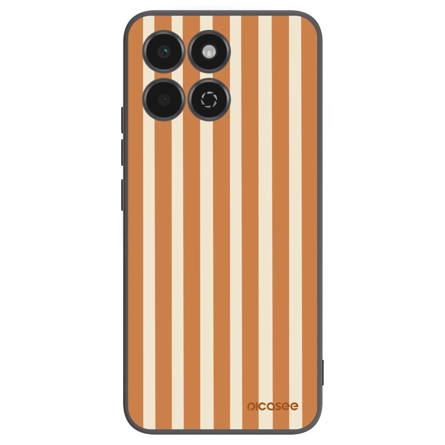 Picasee crna silikonska maskica za Honor 200 Smart 5G - Orange lines