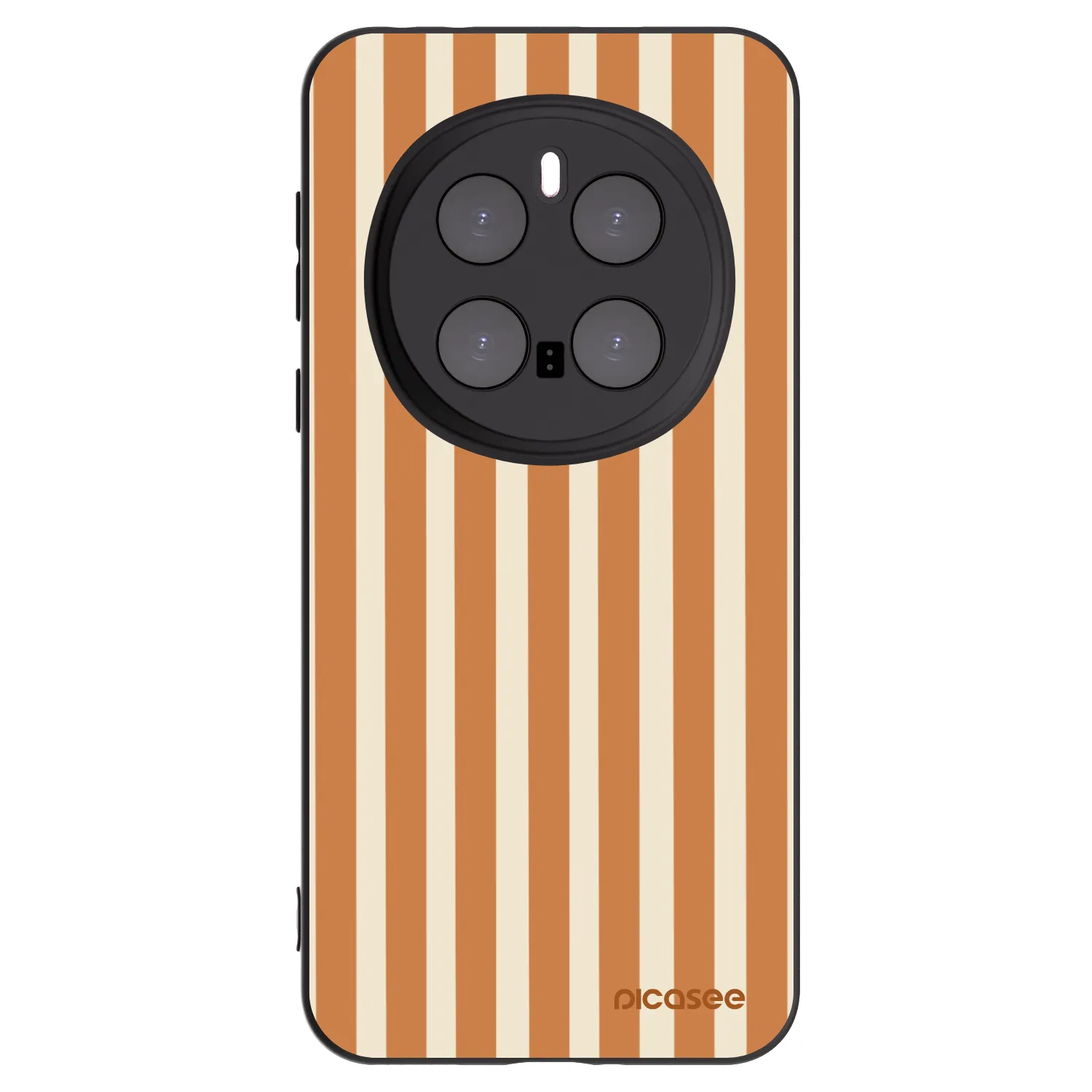 Picasee crna silikonska maskica za Honor Magic7 Pro 5G - Orange lines