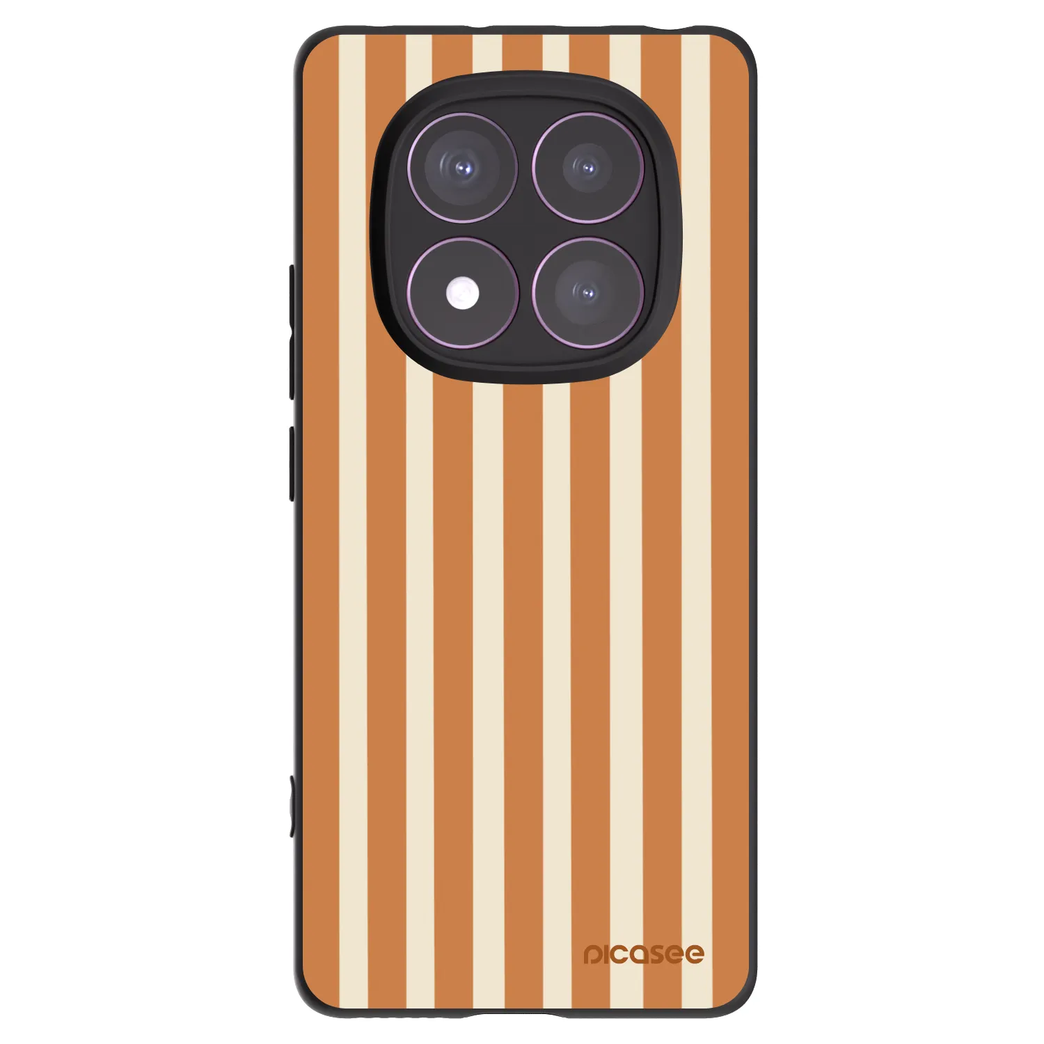 Picasee crna silikonska maskica za Xiaomi Redmi Note 14 Pro 4G - Orange lines