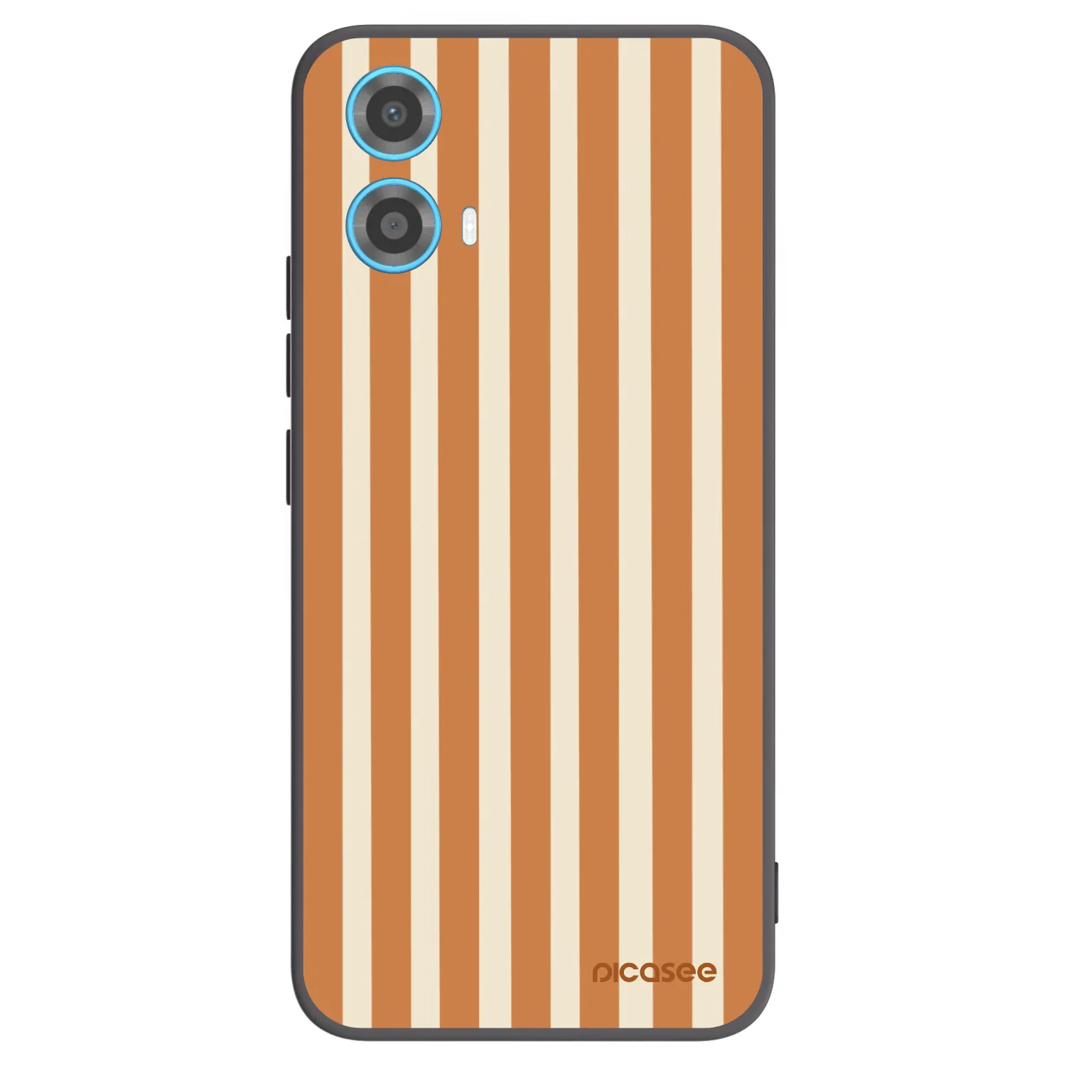 Picasee crna silikonska maskica za Motorola Moto G34 5G - Orange lines