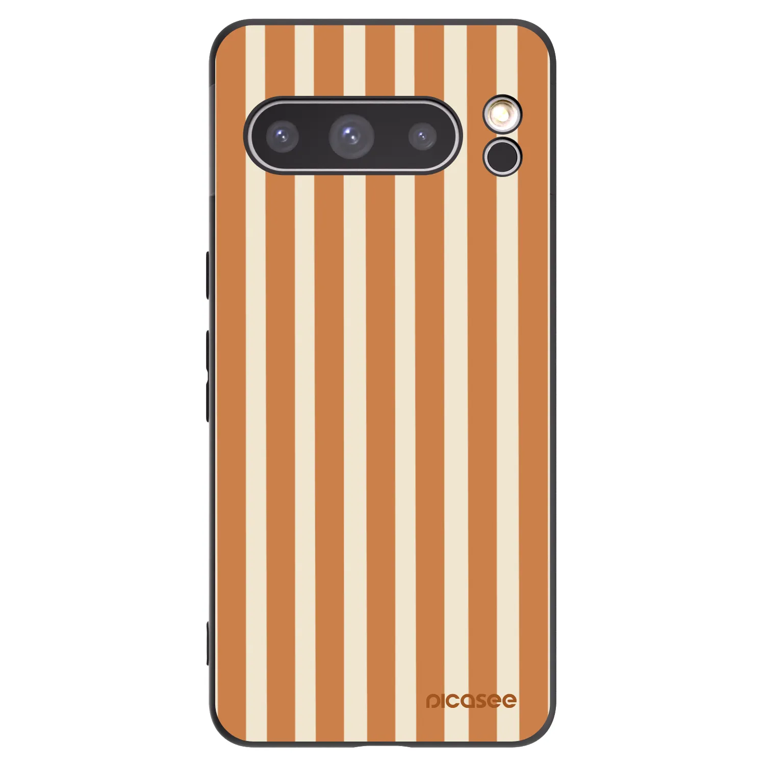 Picasee crna silikonska maskica za Google Pixel 8 Pro - Orange lines
