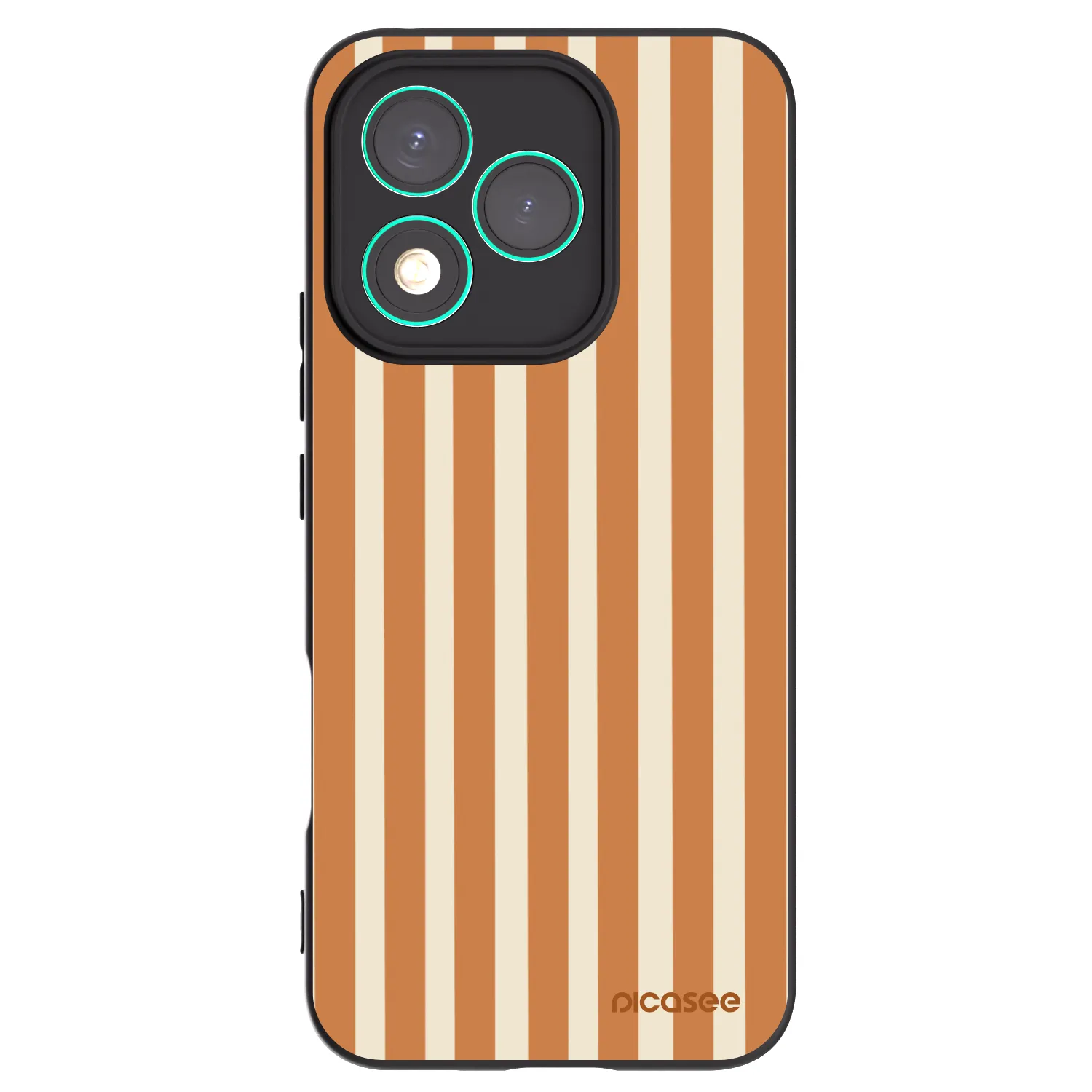 Picasee crna silikonska maskica za Honor 400 Lite 5G - Orange lines