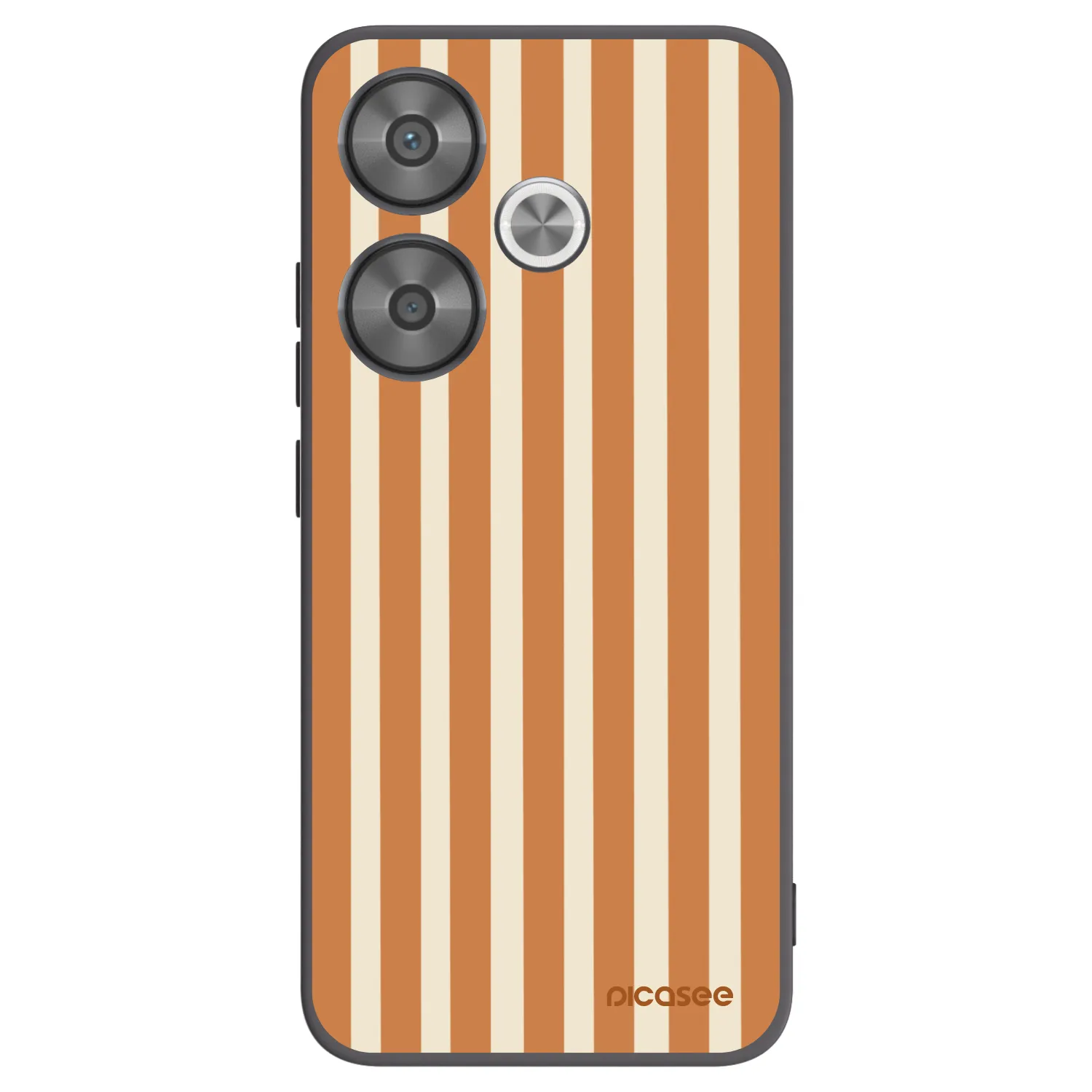 Picasee crna silikonska maskica za Xiaomi Poco F6 - Orange lines