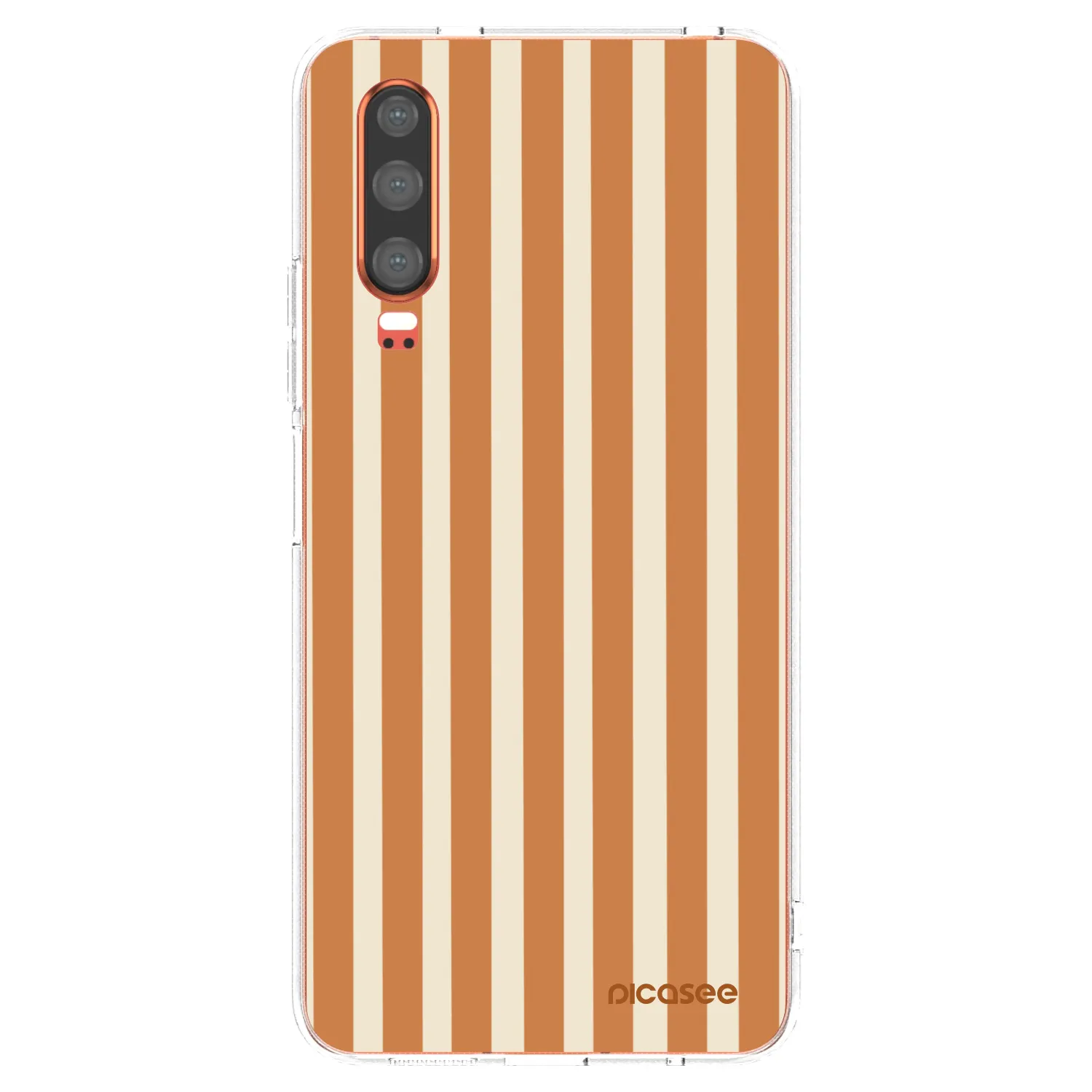 Picasee silikonska prozirna maskica za Huawei P30 - Orange lines