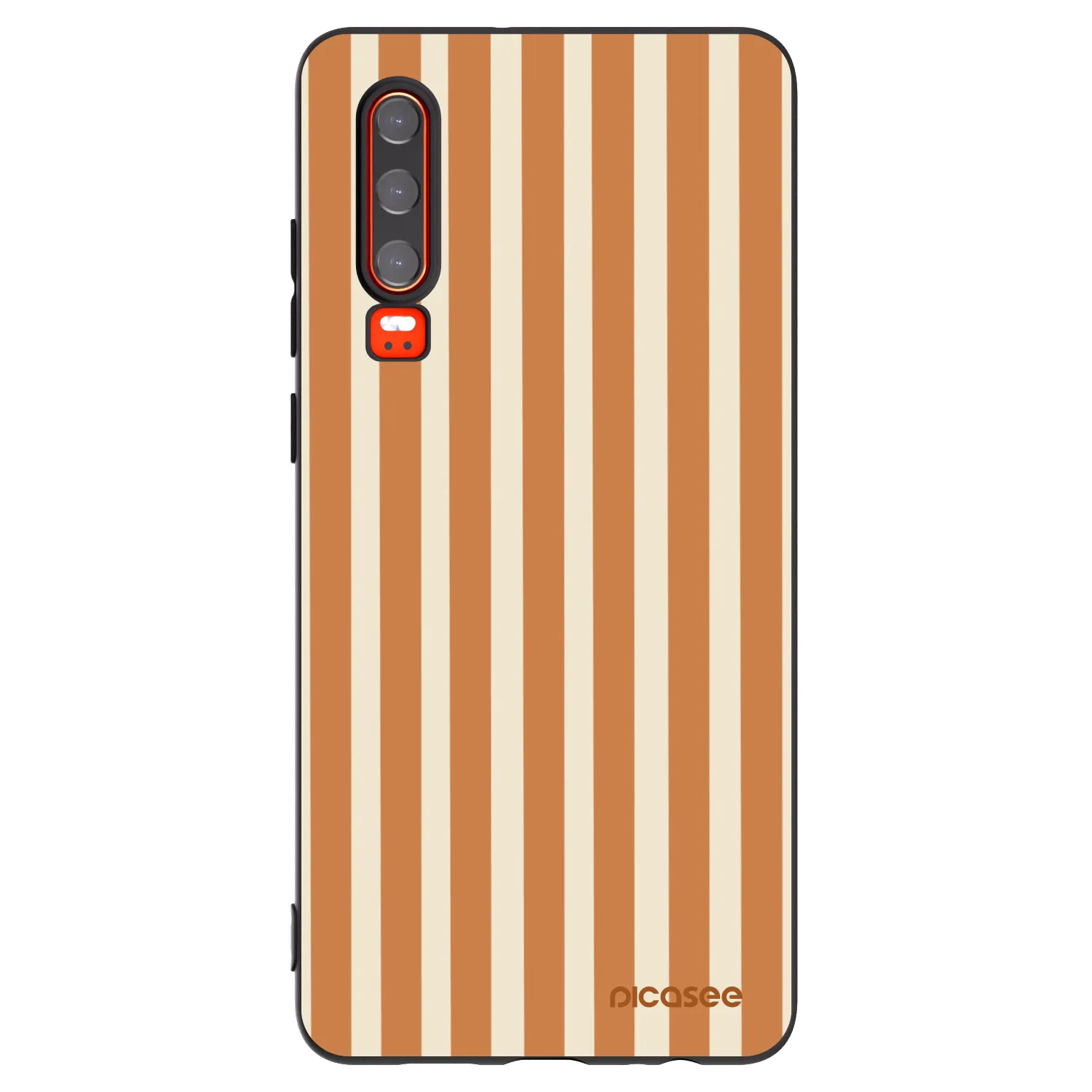 Picasee crna silikonska maskica za Huawei P30 - Orange lines