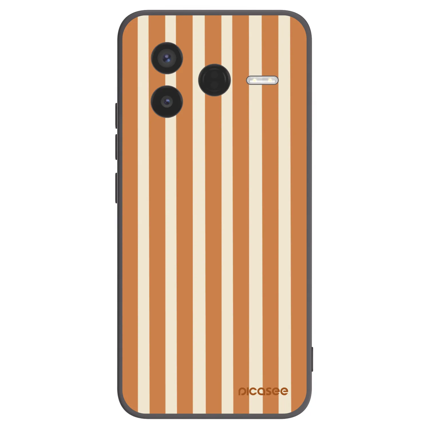 Picasee crna silikonska maskica za Xiaomi Poco F7 Pro 5G - Orange lines