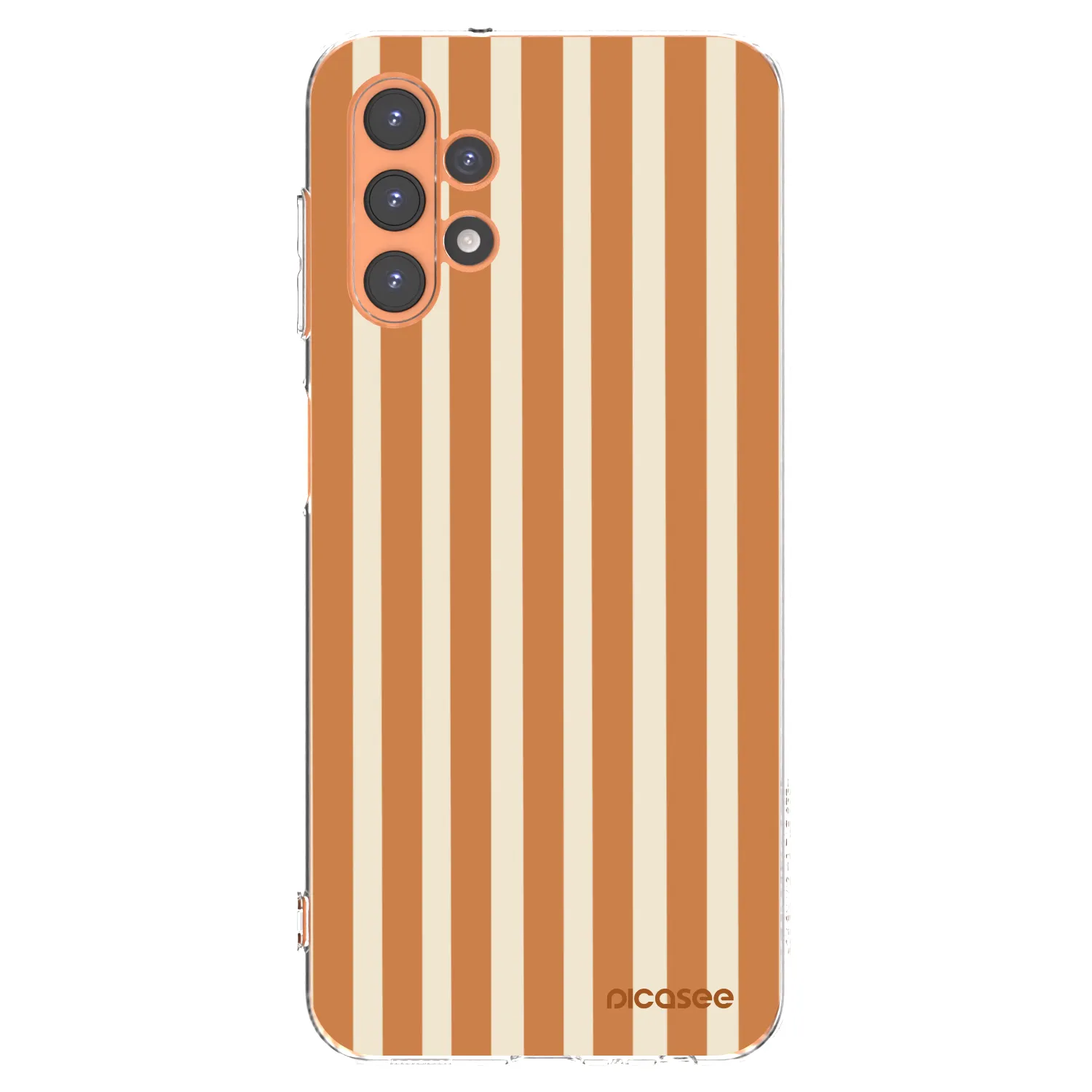 Picasee silikonska prozirna maskica za Samsung Galaxy A13 5G - Orange lines