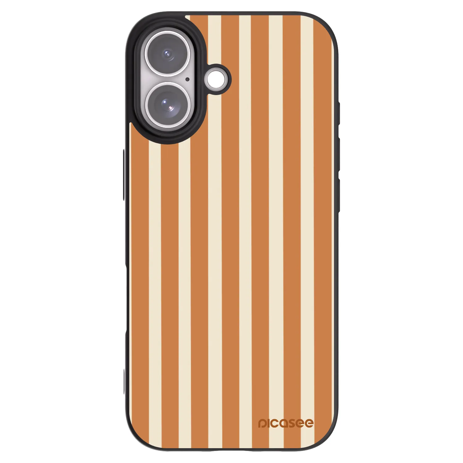 Picasee crna silikonska maskica za Apple iPhone 17 - Orange lines