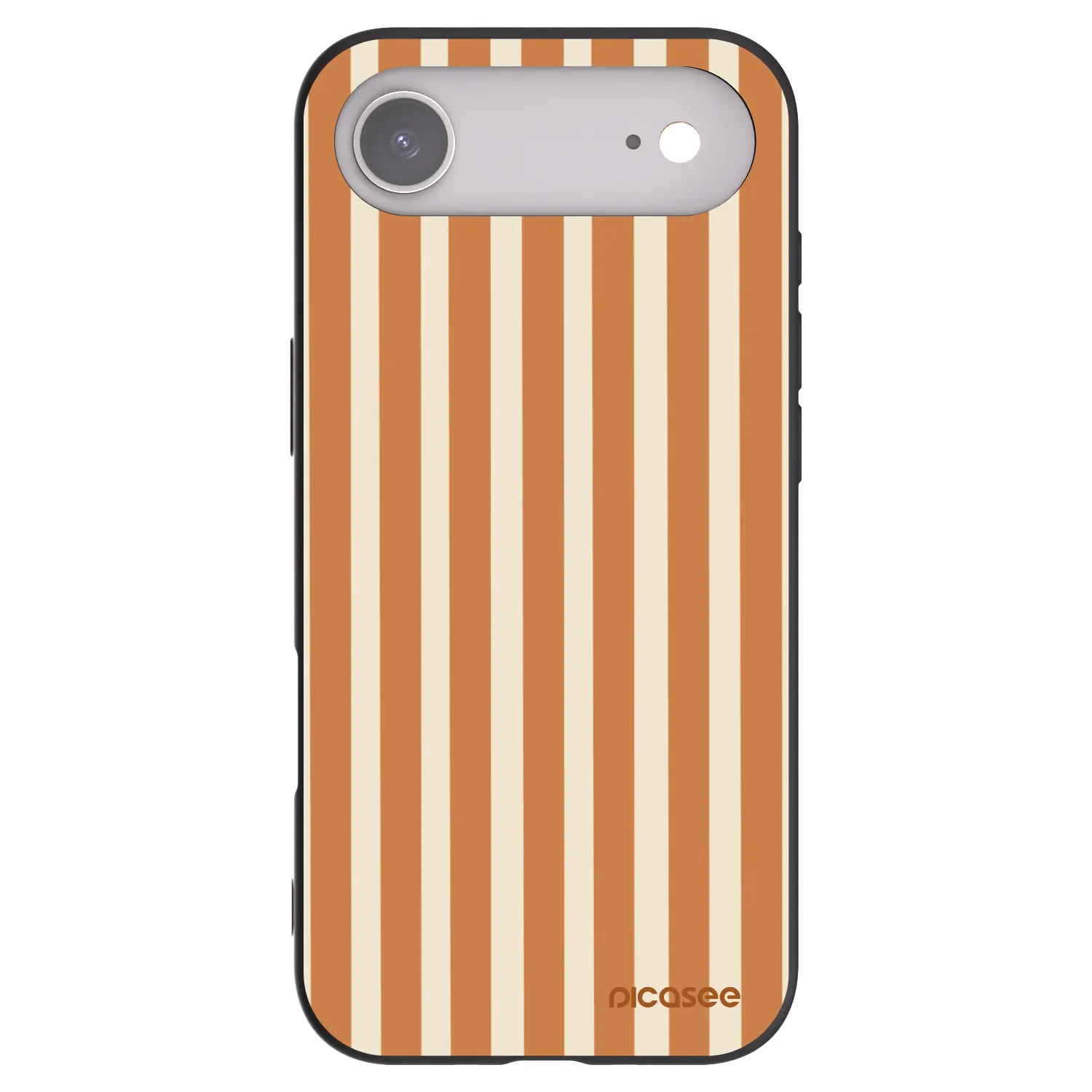 Picasee crna silikonska maskica za Apple iPhone Air - Orange lines