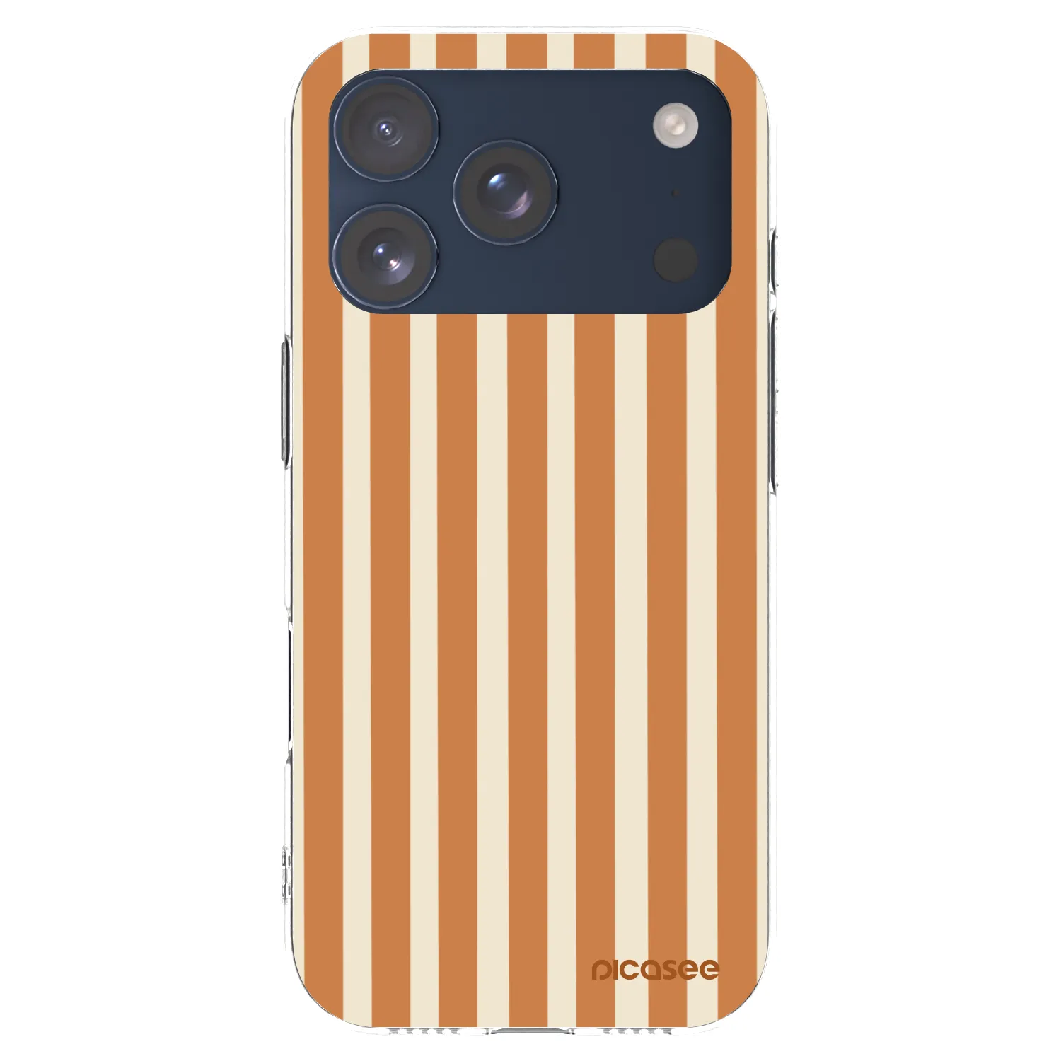 Picasee silikonska prozirna maskica za Apple iPhone 17 Pro - Orange lines