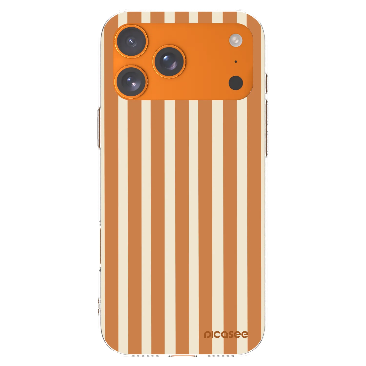 Picasee silikonska prozirna maskica za Apple iPhone 17 Pro Max - Orange lines