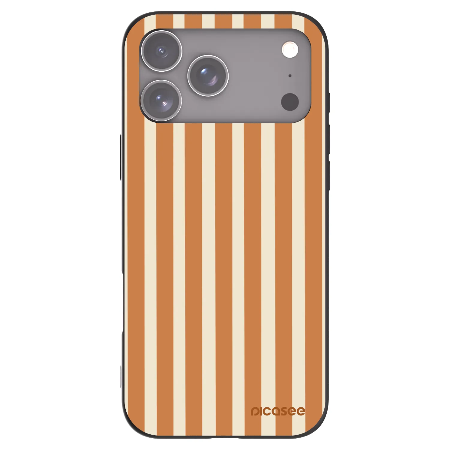 Picasee crna silikonska maskica za Apple iPhone 17 Pro Max - Orange lines