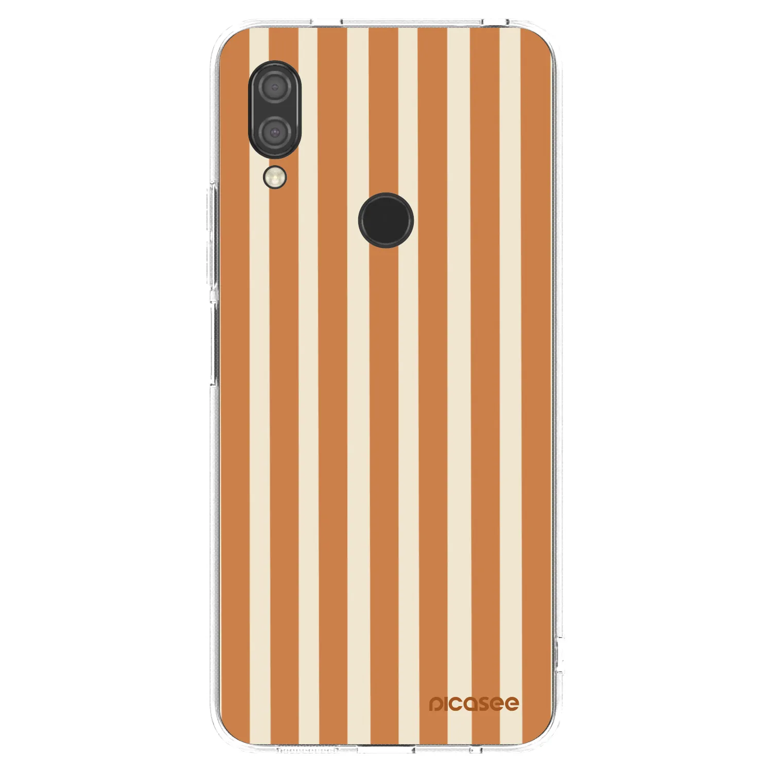 Picasee silikonska prozirna maskica za Xiaomi Redmi 7 - Orange lines