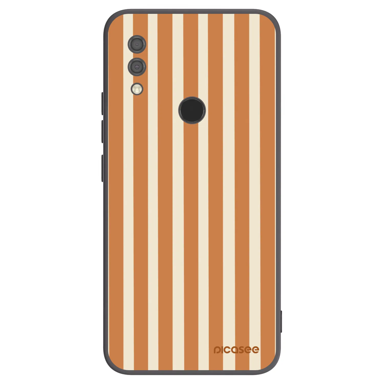 Picasee crna silikonska maskica za Xiaomi Redmi 7 - Orange lines