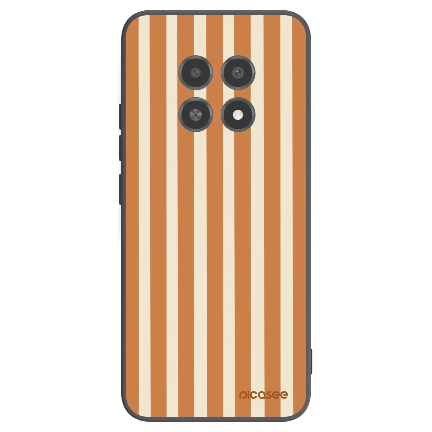 Picasee crna silikonska maskica za Realme 12X - Orange lines