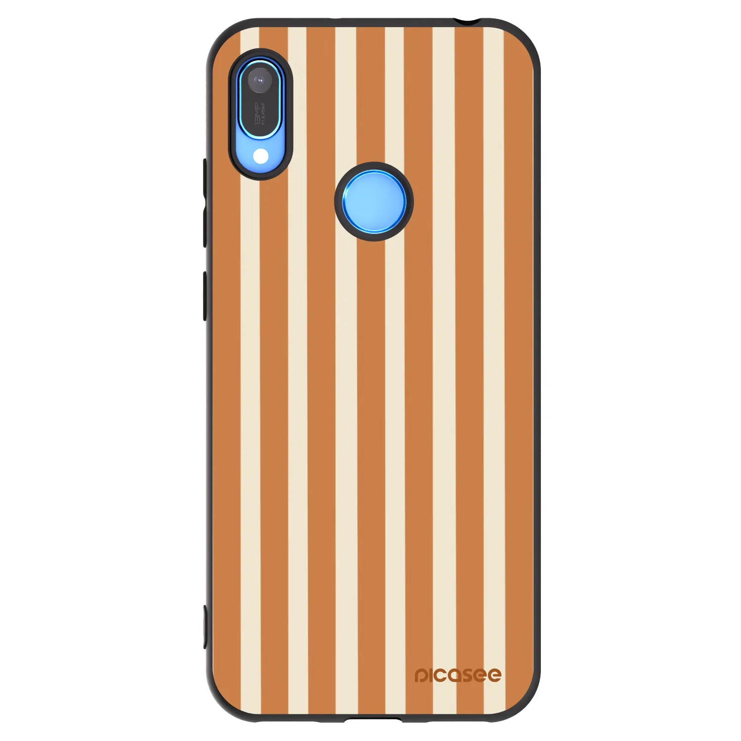 Picasee crna silikonska maskica za Huawei Y6 2019 - Orange lines