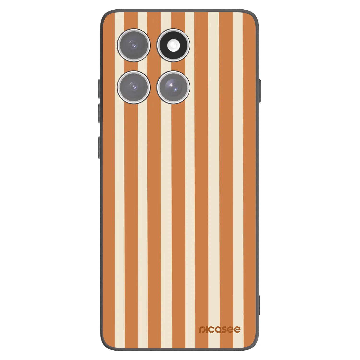 Picasee crna silikonska maskica za Motorola Edge 60 Pro - Orange lines