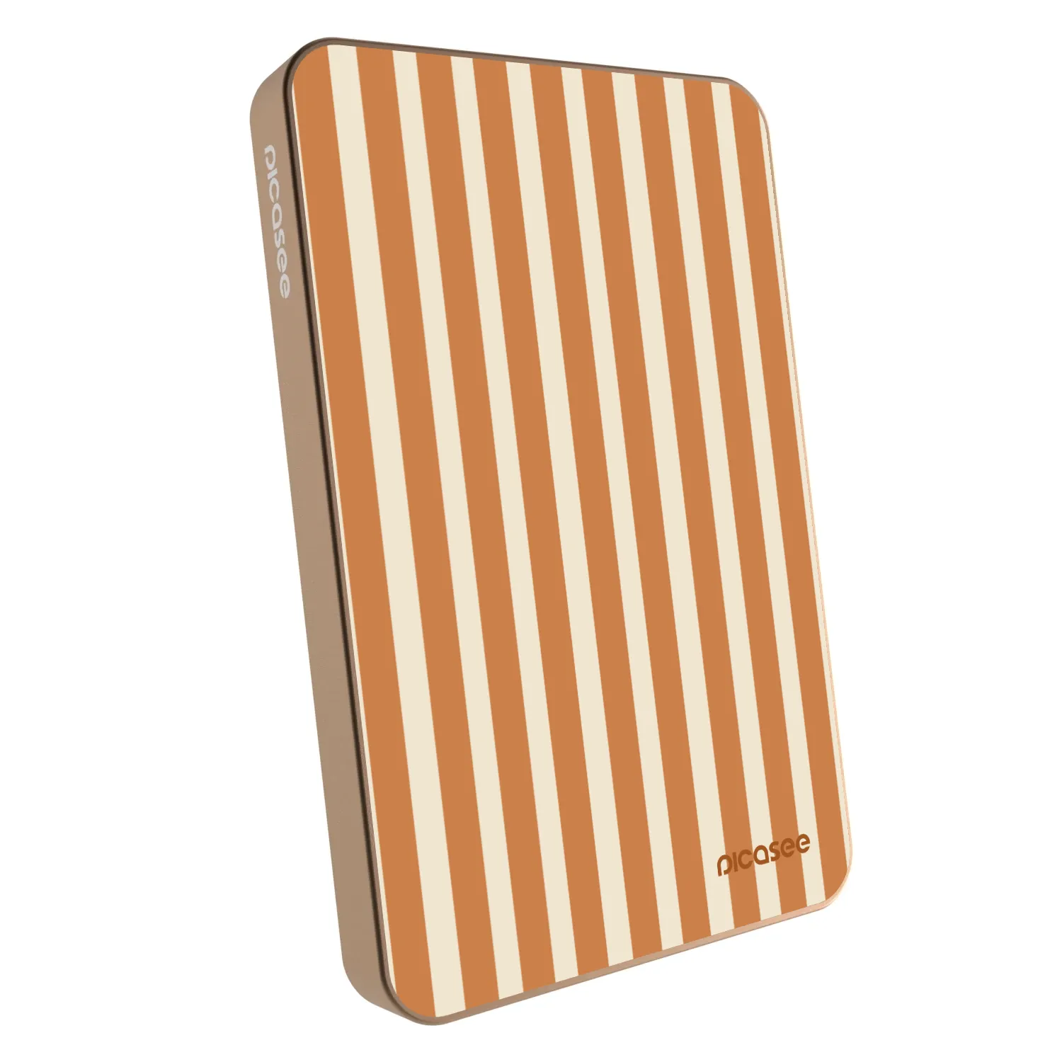Picasee Prijenosni punjač s MagSafe 5 000 mAh Zlatni - Orange lines