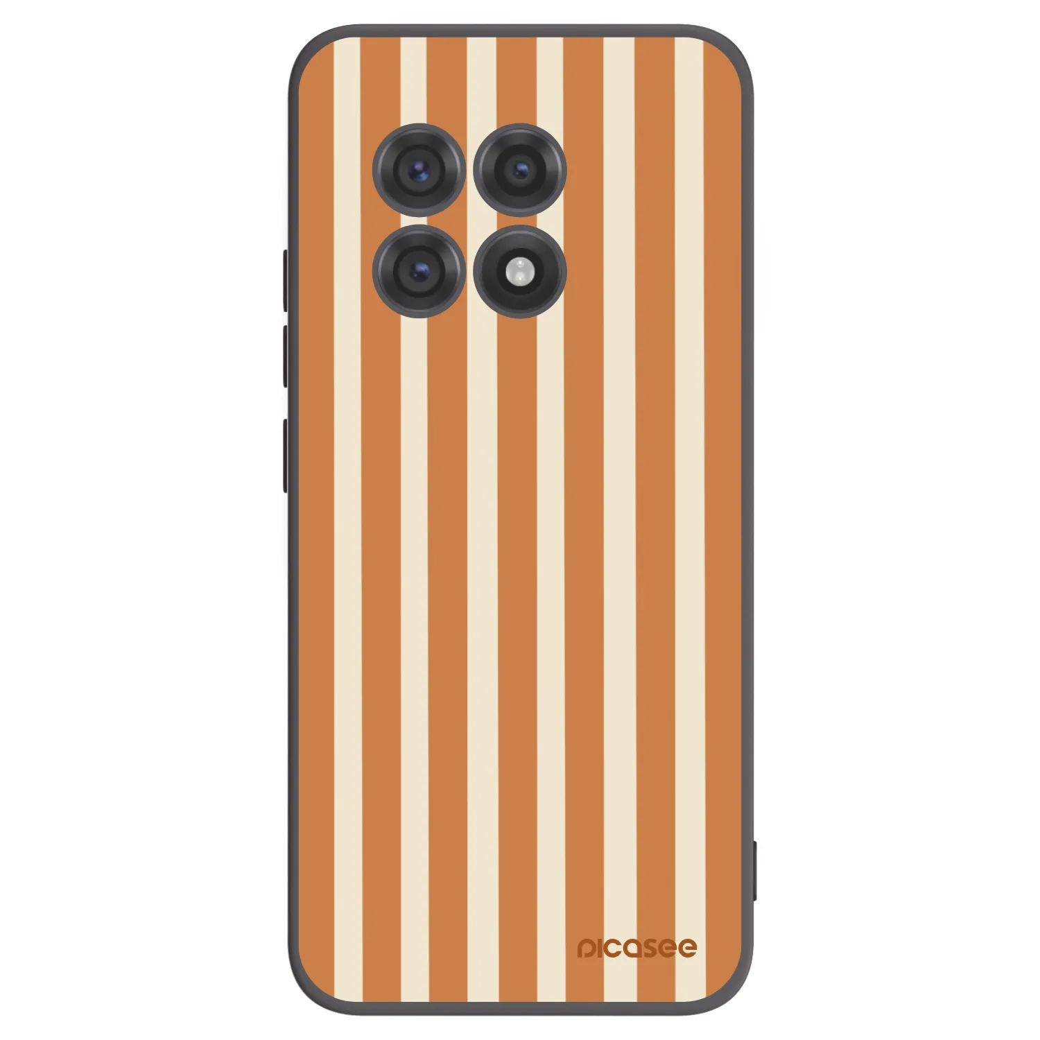 Picasee crna silikonska maskica za OnePlus 13R 5G - Orange lines