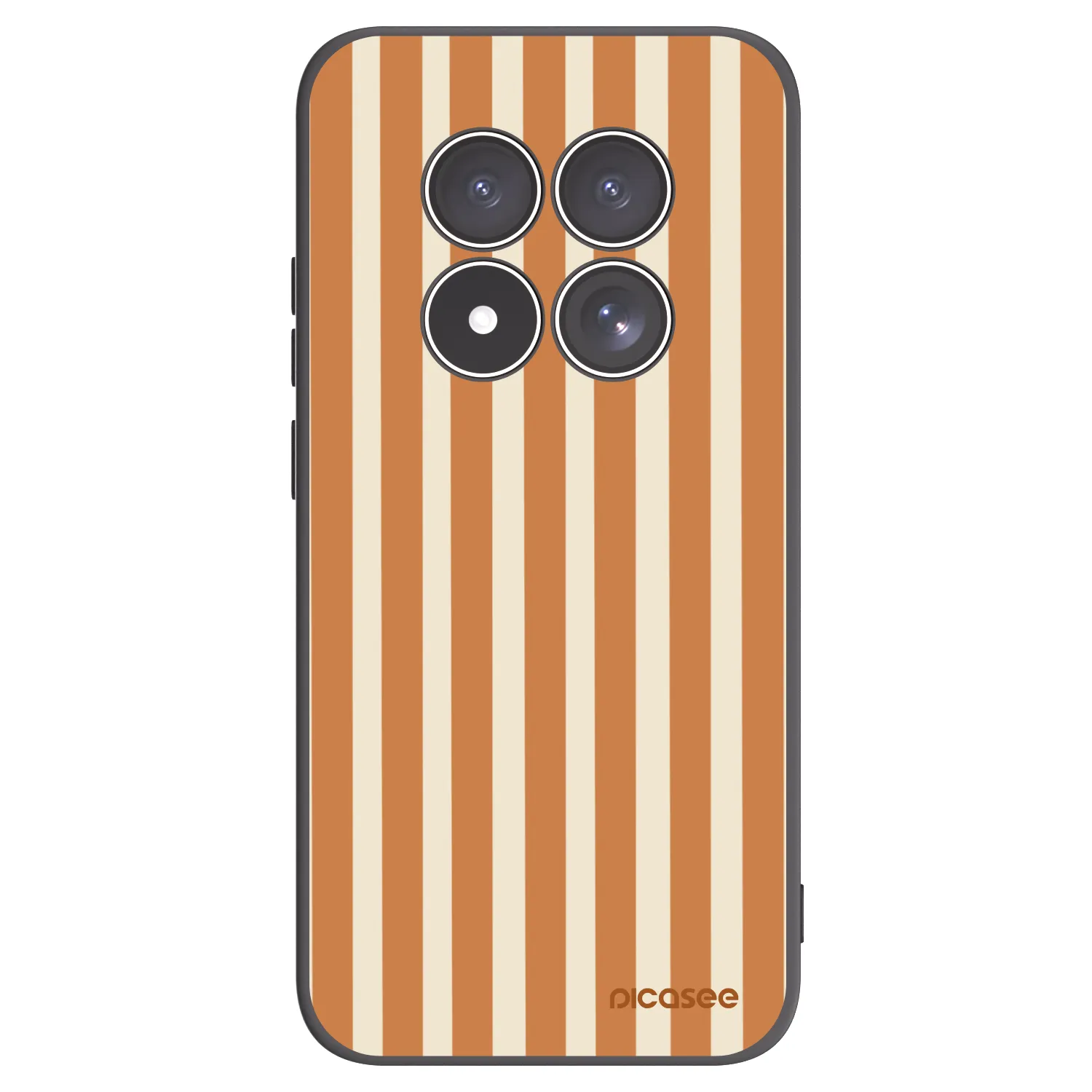 Picasee crna silikonska maskica za Xiaomi Redmi Note 15 Pro 4G - Orange lines