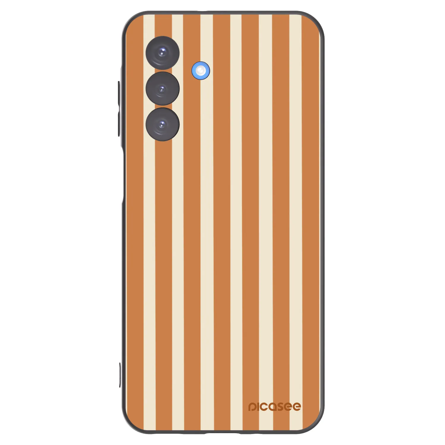 Picasee crna silikonska maskica za Samsung Galaxy A17 5G - Orange lines