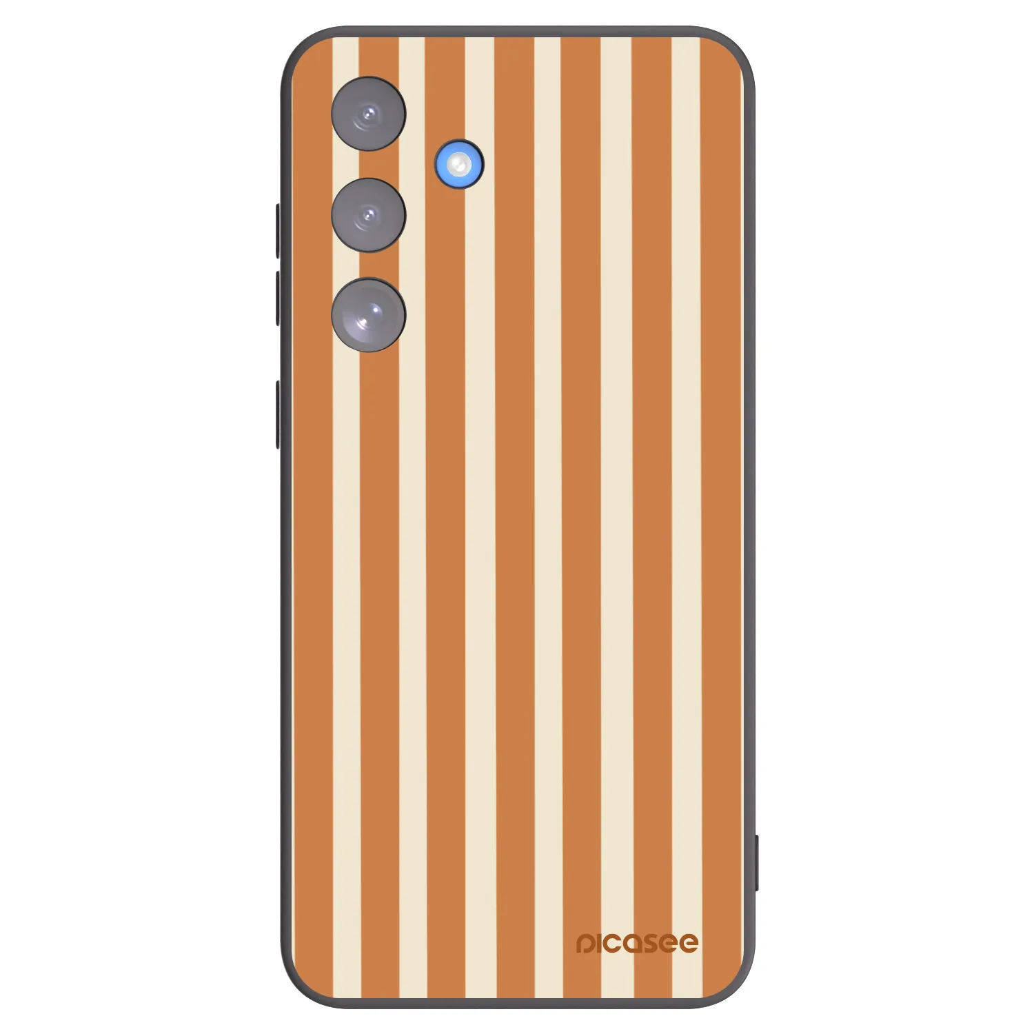 Picasee crna silikonska maskica za Samsung Galaxy S25 FE 5G - Orange lines