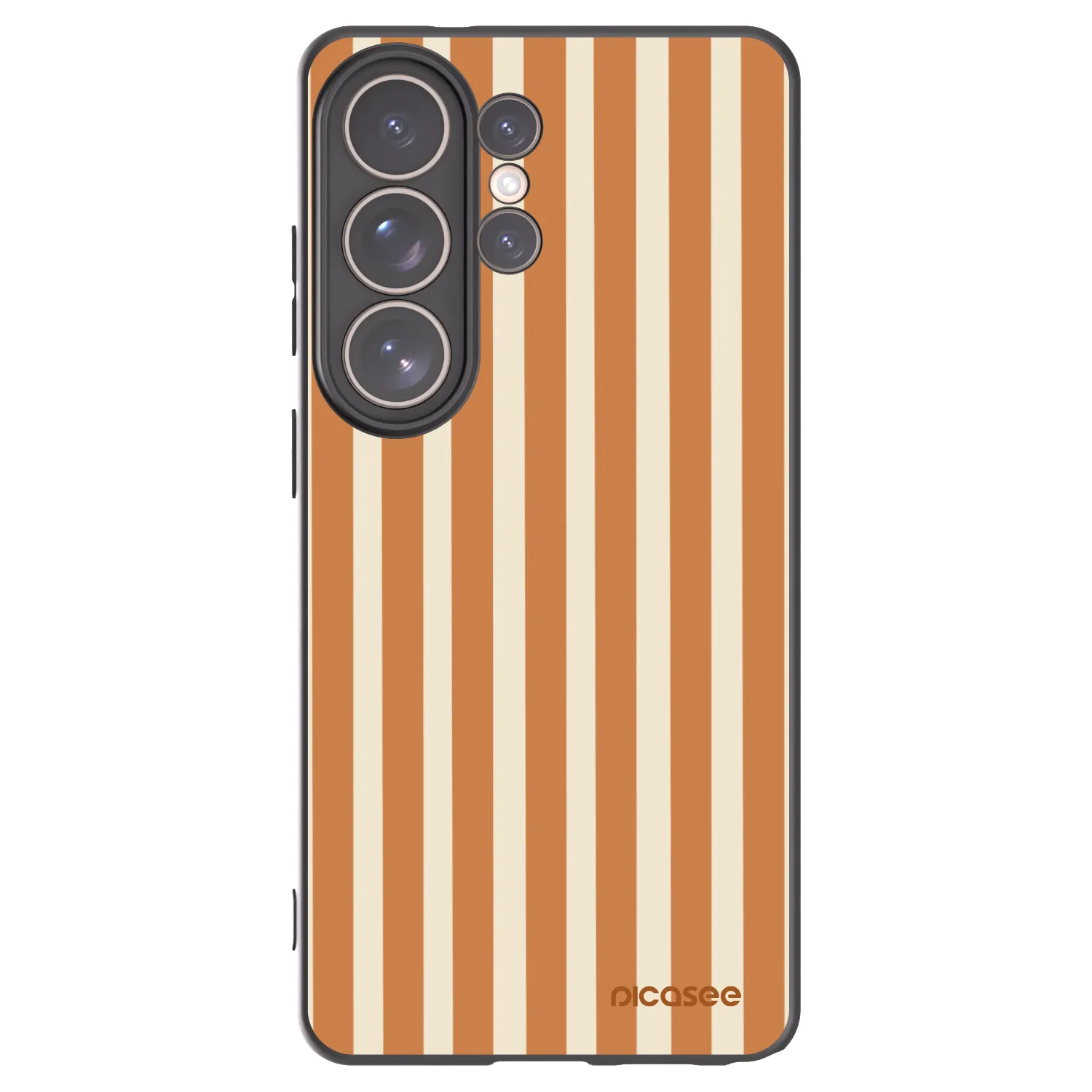 Picasee crna silikonska maskica za Samsung Galaxy S26 Ultra - Orange lines
