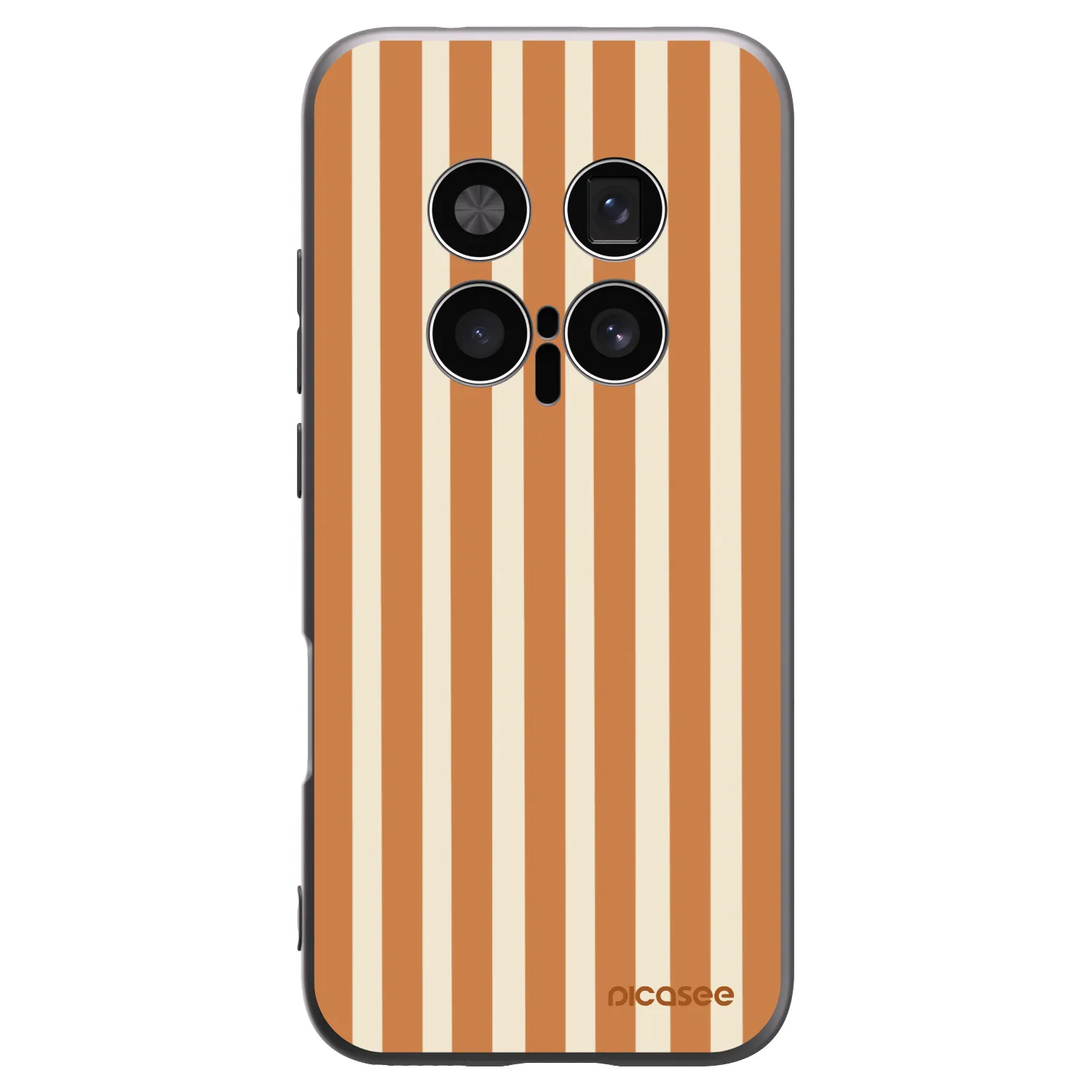 Picasee crna silikonska maskica za Honor Magic8 Pro 5G - Orange lines
