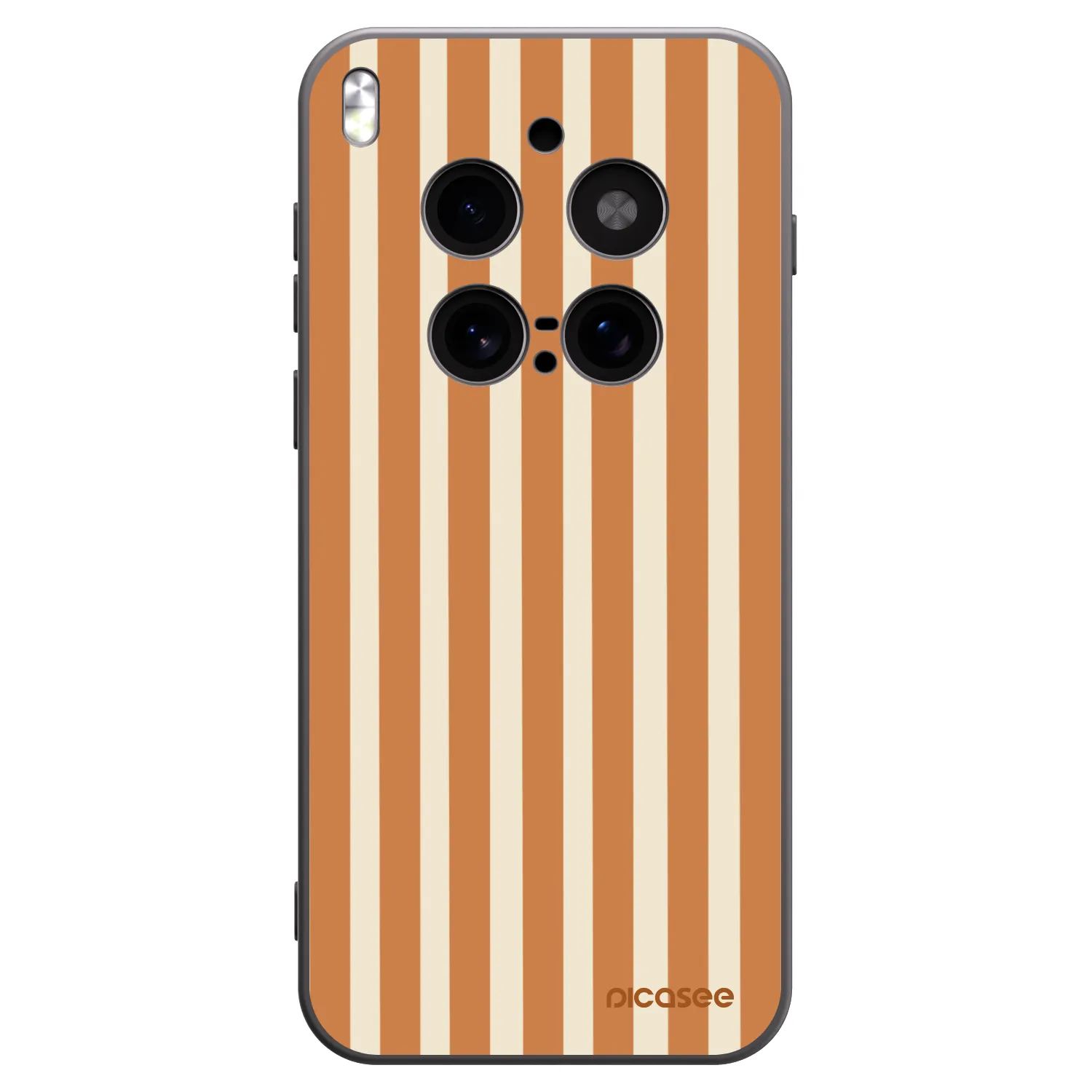 Picasee crna silikonska maskica za Vivo X300 Pro - Orange lines