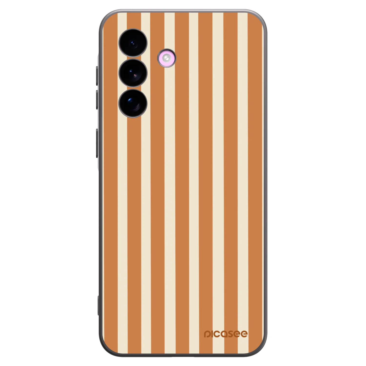 Picasee crna silikonska maskica za Samsung Galaxy A57 5G - Orange lines