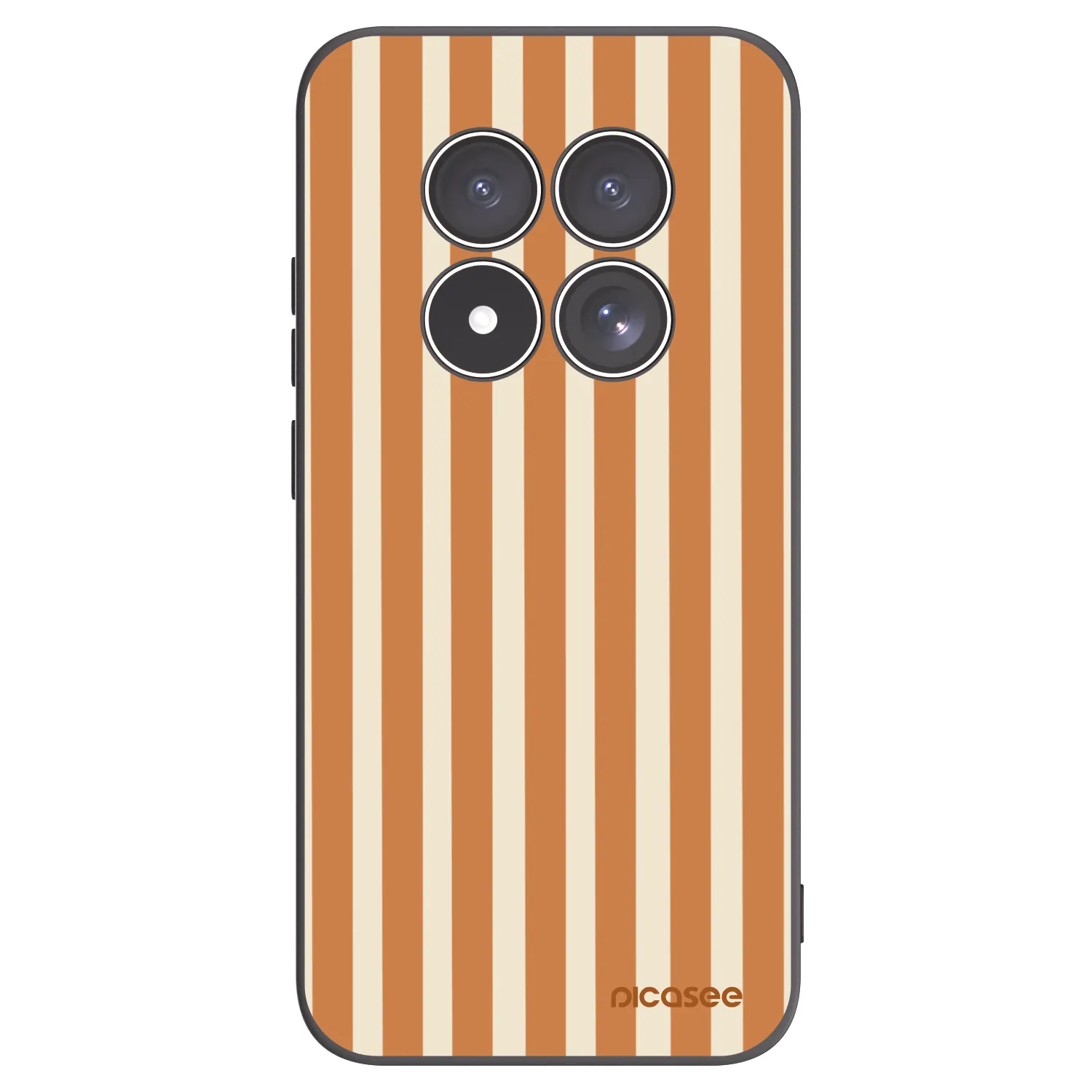 Picasee crna silikonska maskica za Xiaomi Redmi Note 15 Pro 5G - Orange lines