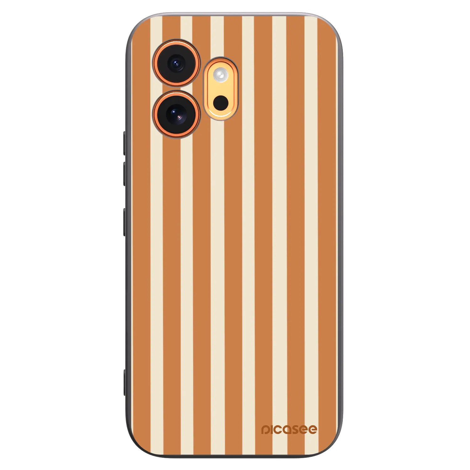 Picasee crna silikonska maskica za Honor 600 - Orange lines