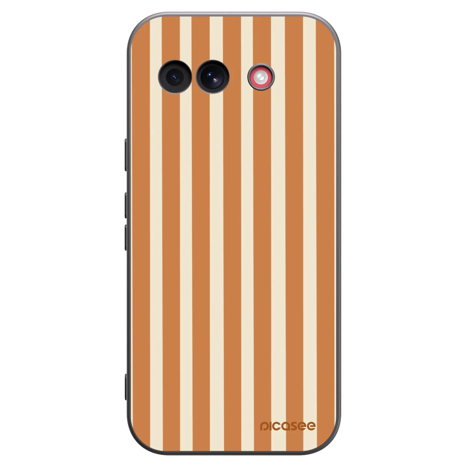 Picasee crna silikonska maskica za Google Pixel 10a - Orange lines