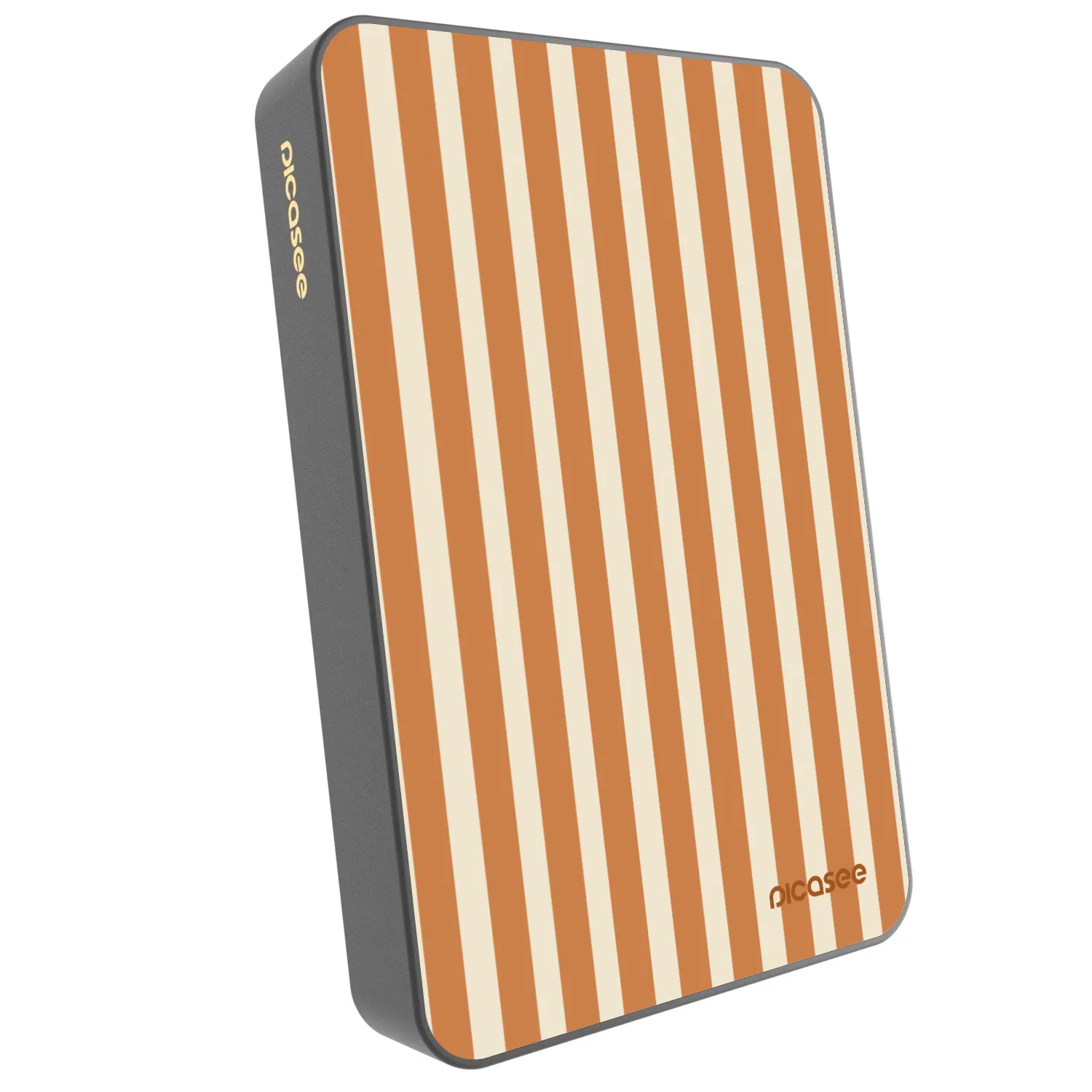 Picasee Prijenosni punjač s MagSafe 10 000 mAh Sivo - Orange lines