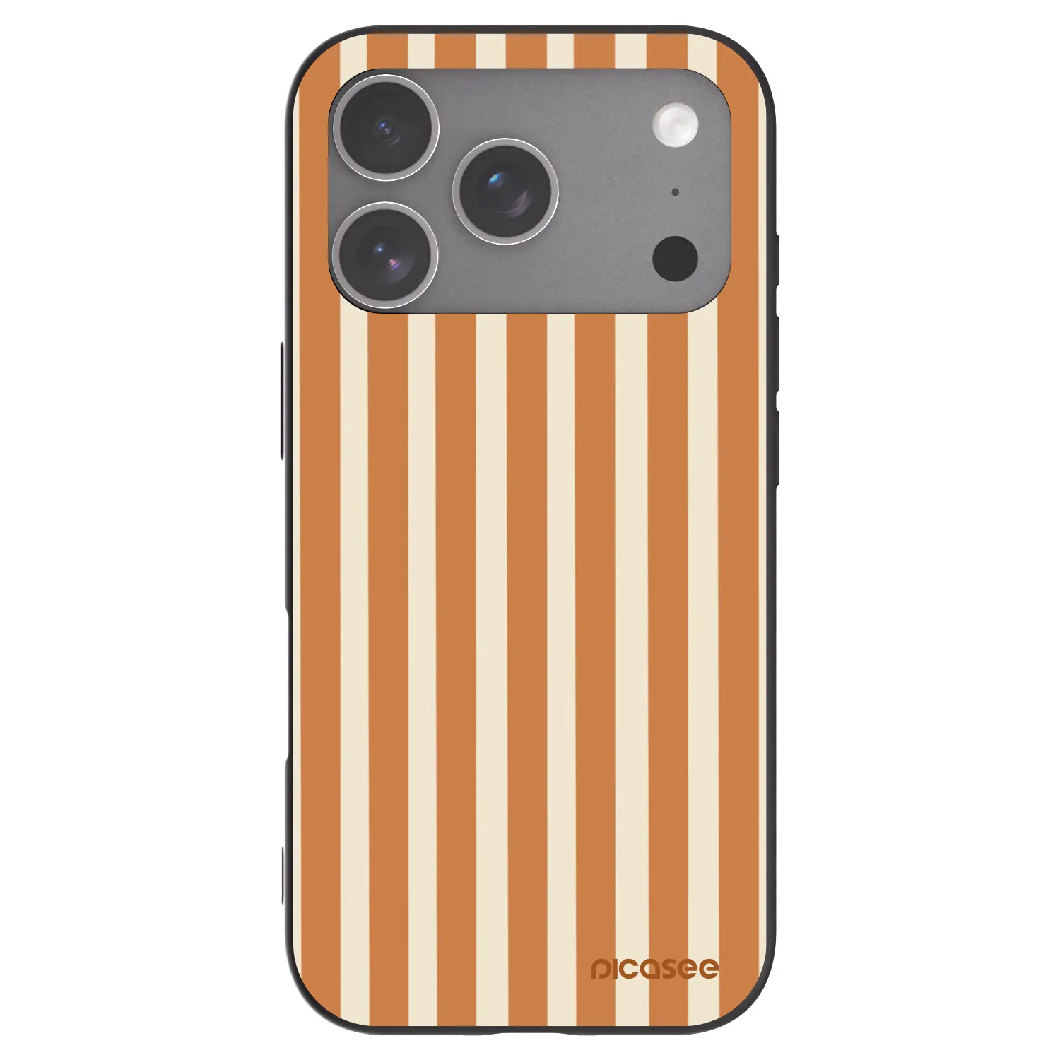 Picasee crna silikonska maskica za Apple iPhone 18 Pro - Orange lines