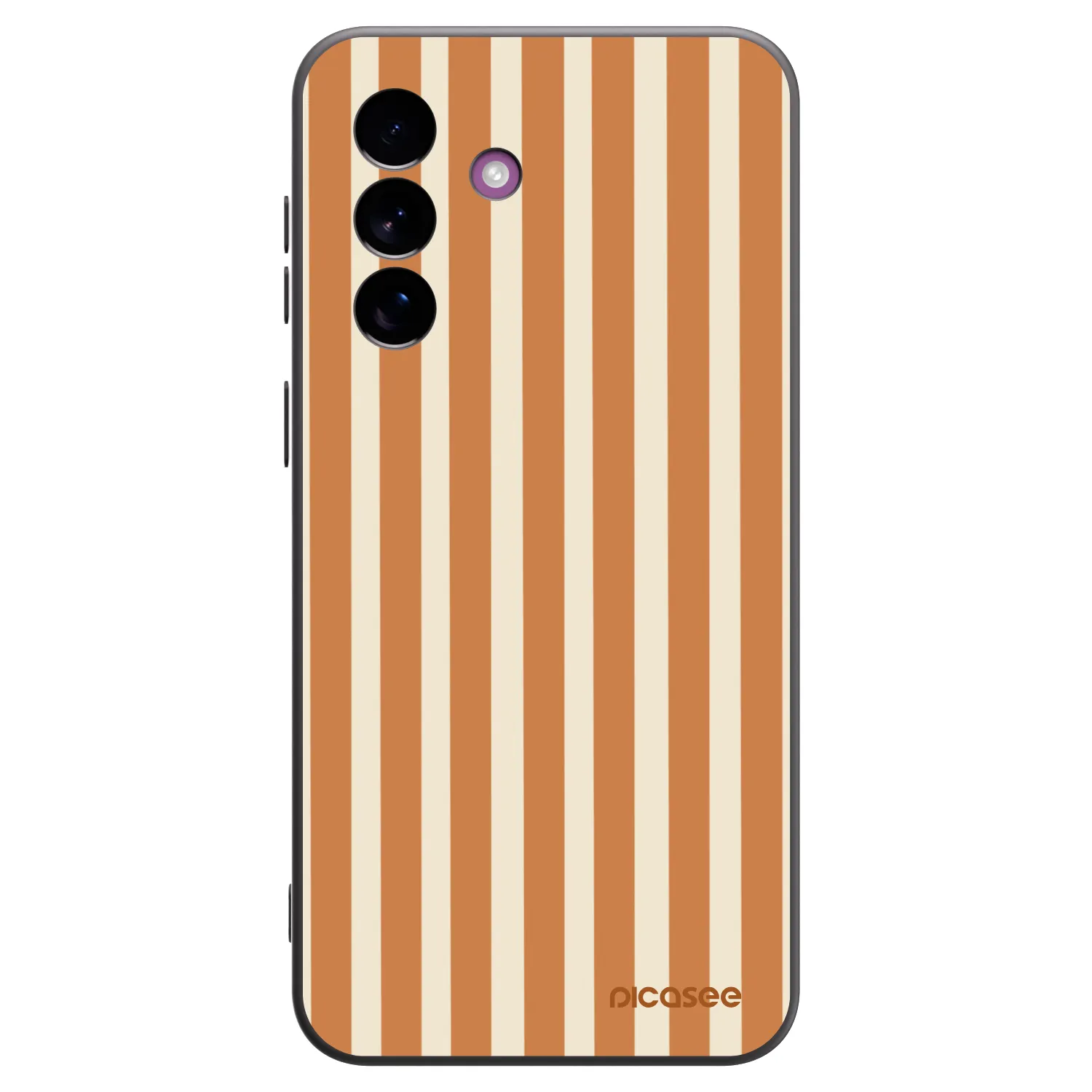 Picasee crna silikonska maskica za Samsung Galaxy A37 - Orange lines