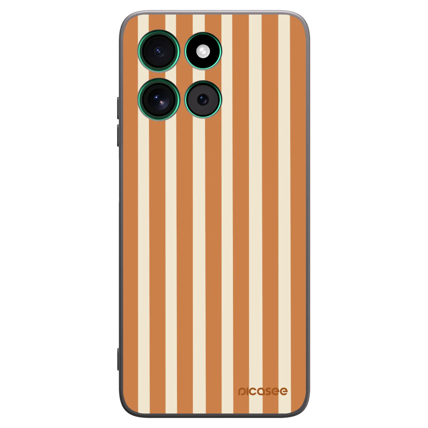 Picasee crna silikonska maskica za Motorola Moto G57 Power - Orange lines