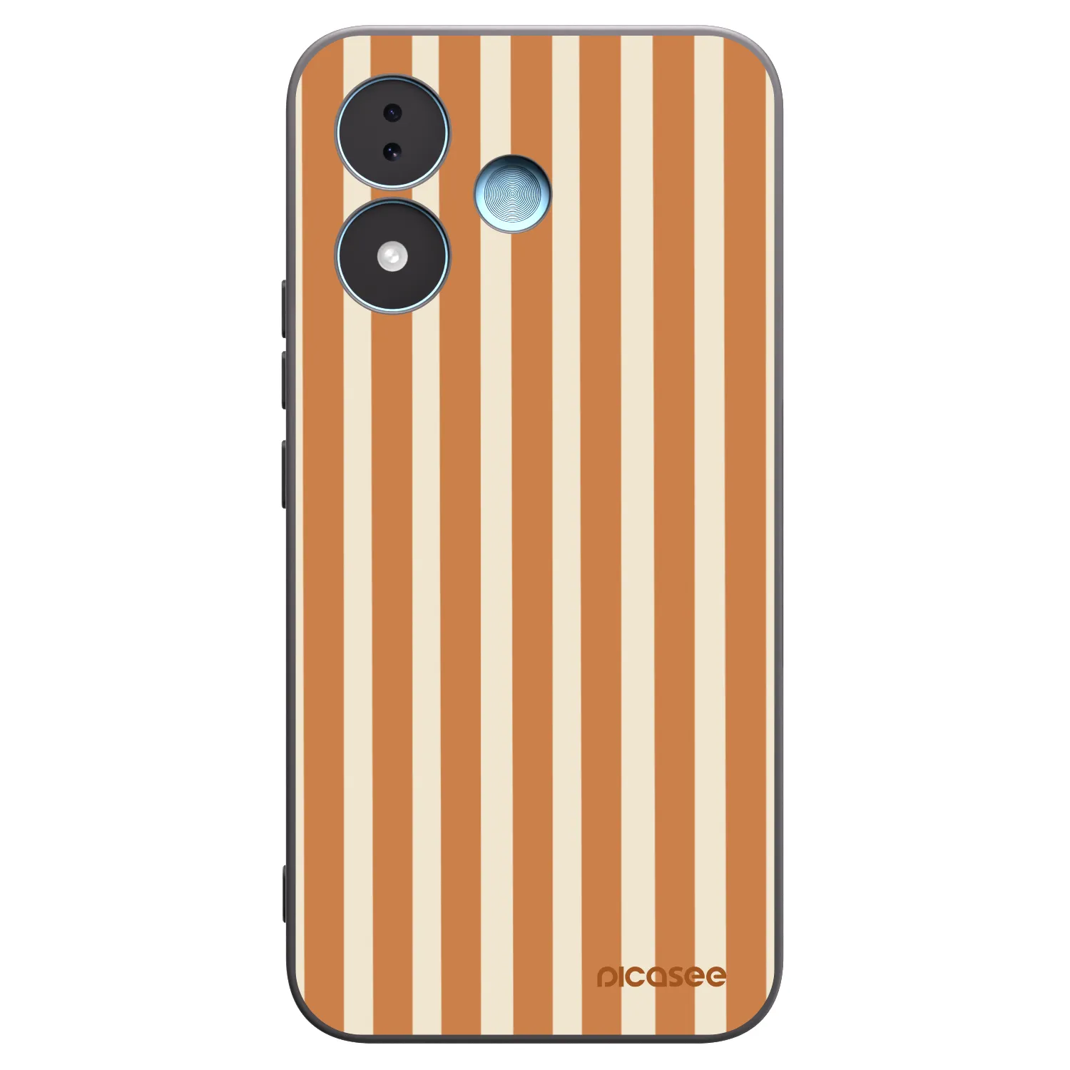 Picasee crna silikonska maskica za Xiaomi Redmi Note 17 5G - Orange lines