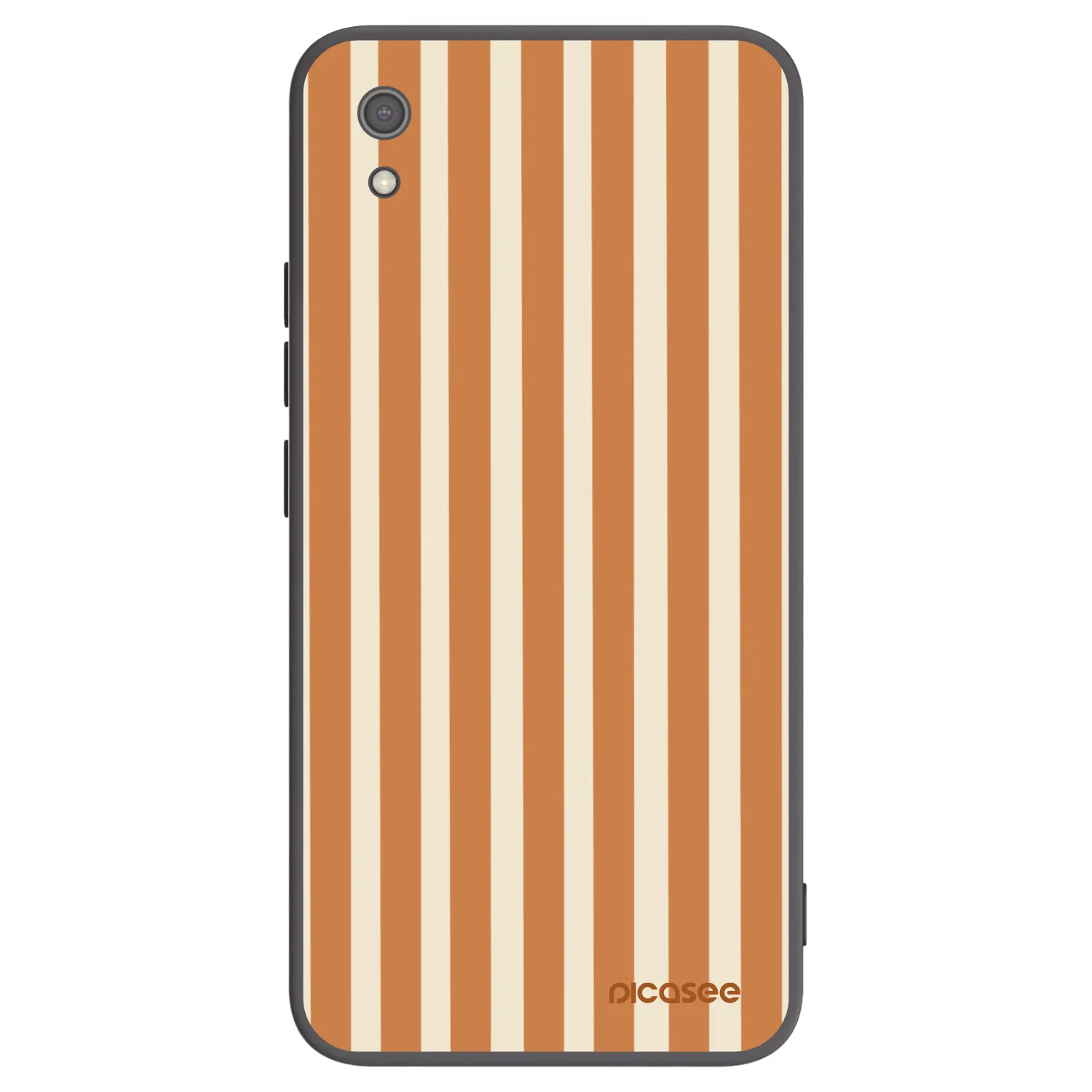 Picasee crna silikonska maskica za Xiaomi Redmi 7A - Orange lines