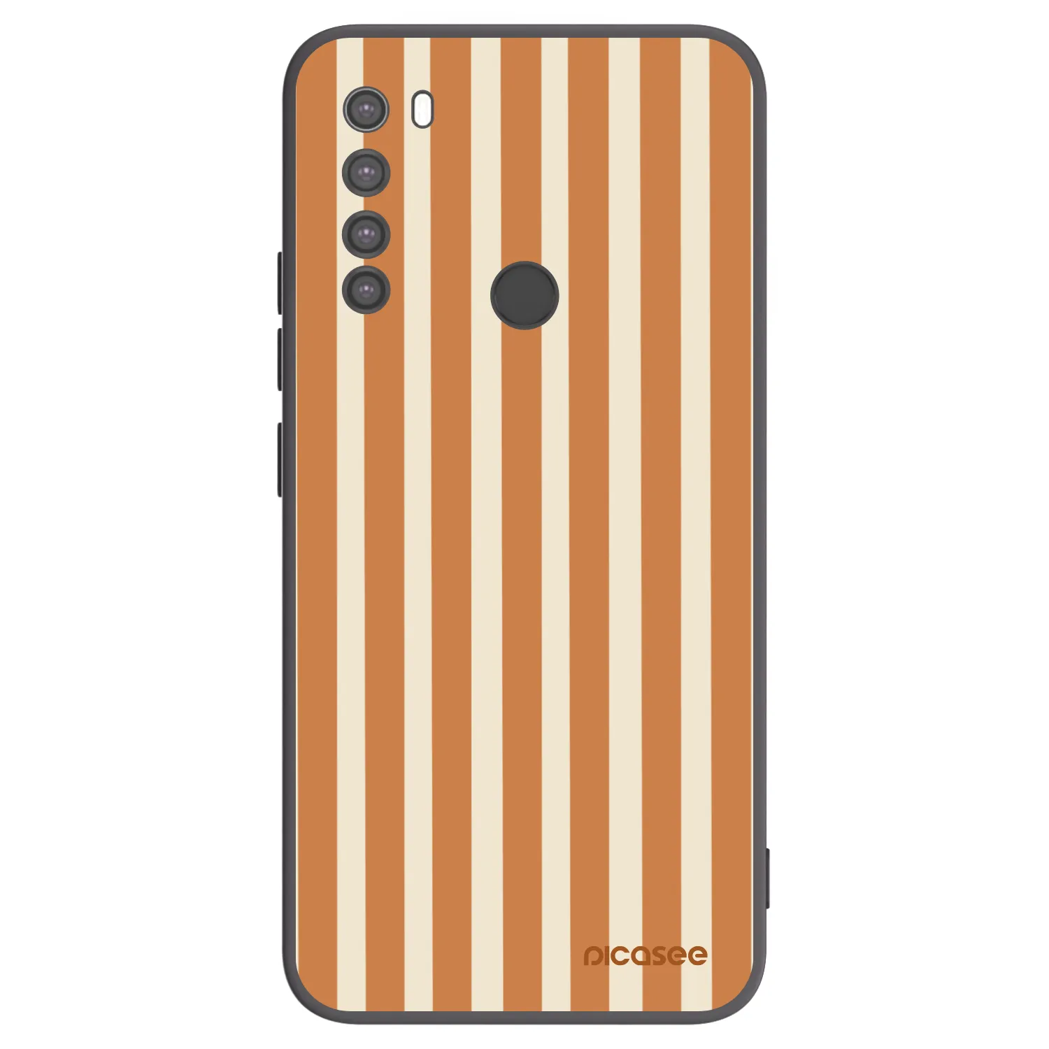 Picasee crna silikonska maskica za Xiaomi Redmi Note 8 - Orange lines