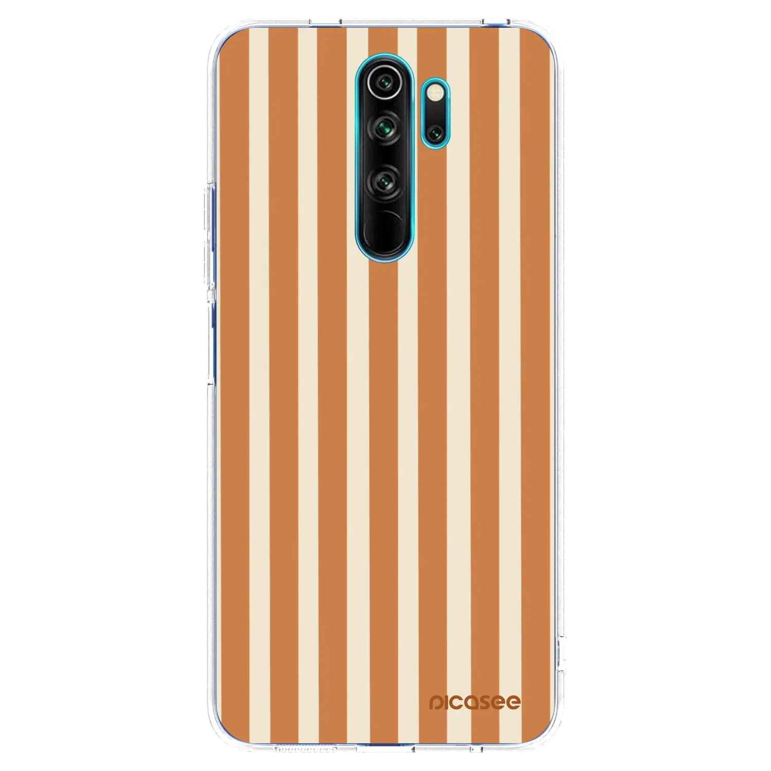 Picasee silikonska prozirna maskica za Xiaomi Redmi Note 8 Pro - Orange lines